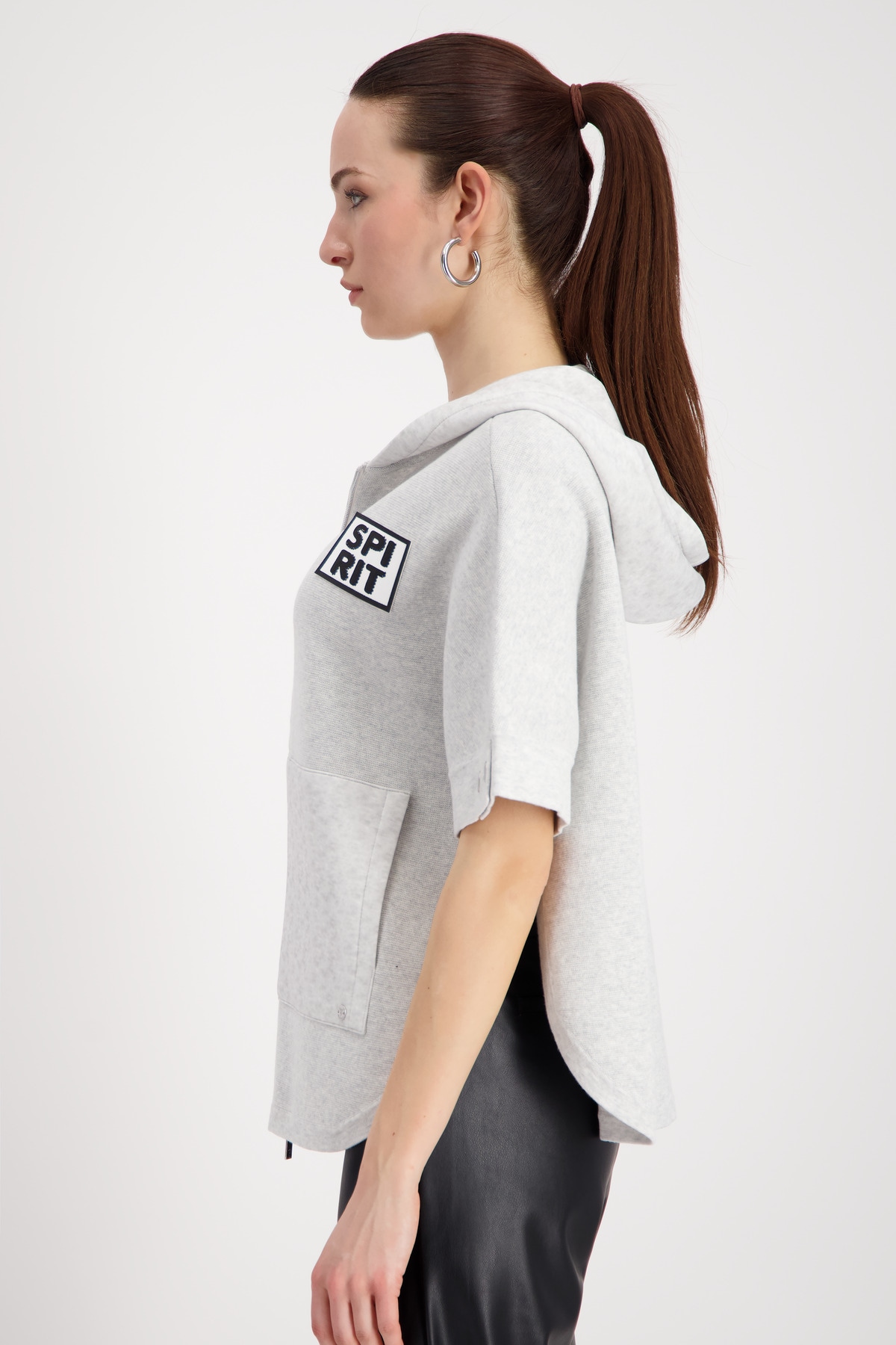 Monari Strickcape »Jacke Strickcape«, Loose fit mit Rundhalsausschnitt