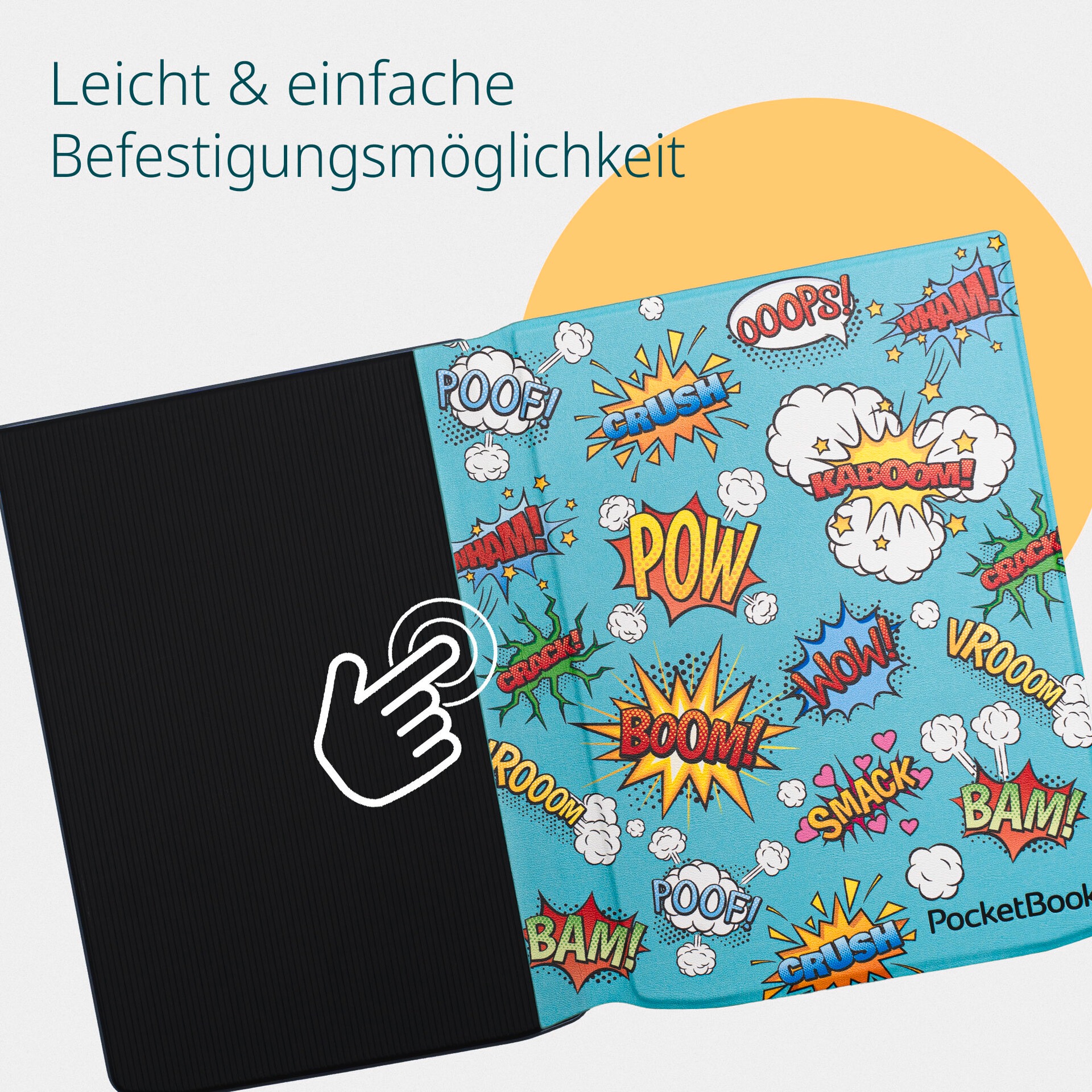 PocketBook E-Reader-Hülle »Flip Cover 7,8 für InkPad 4, InkPad Color 2 & InkPad Color 3«, 19,8 cm (7,8 Zoll), Backcover, Schutzhülle, Book Cover, Case, Schutzcase, stossfest