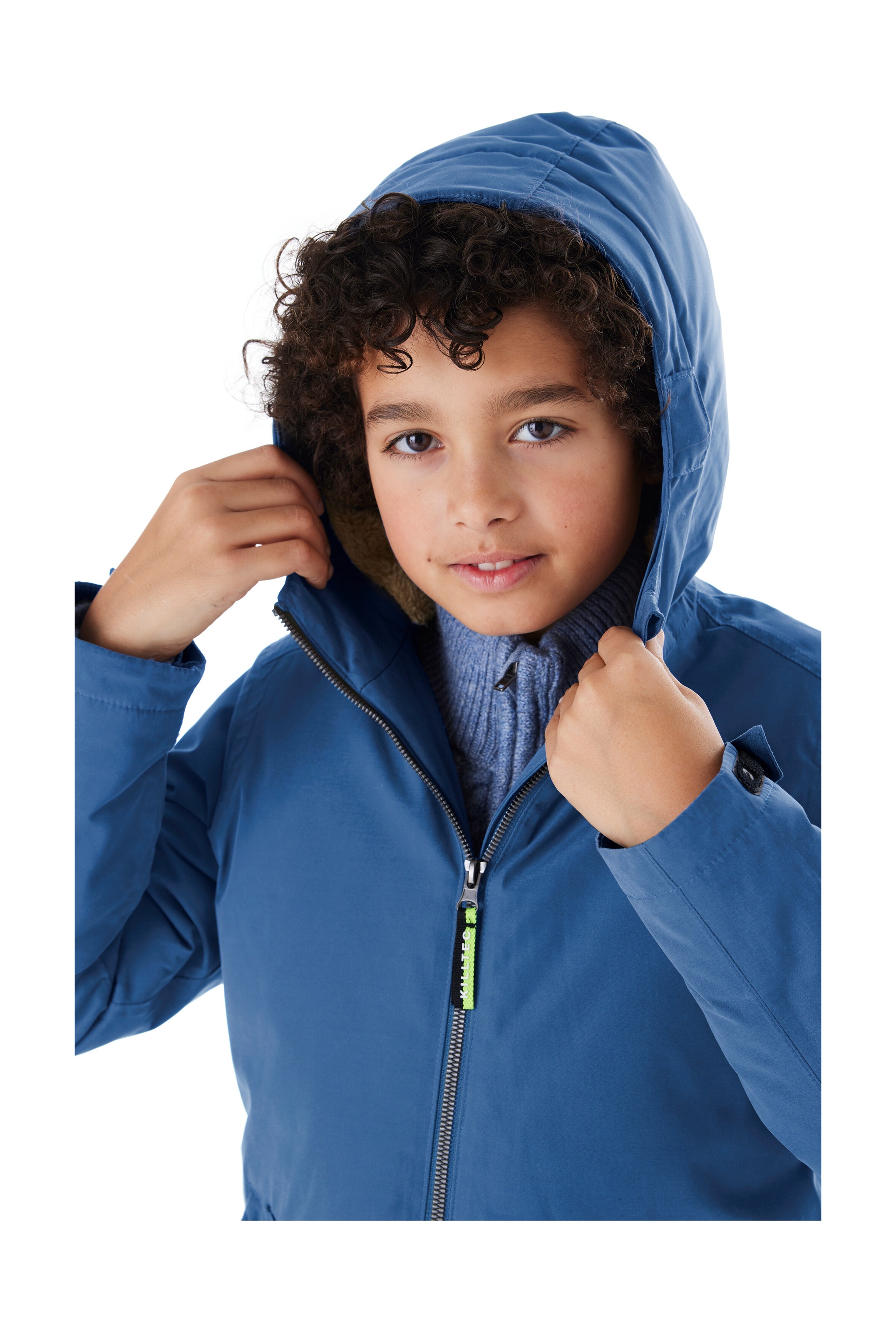 Killtec Funktionsjacke »KOW 377 BYS JCKT«, Wasserdichte Funktionsjacke mit Kapuze, warmem Futter und Kinnschutz