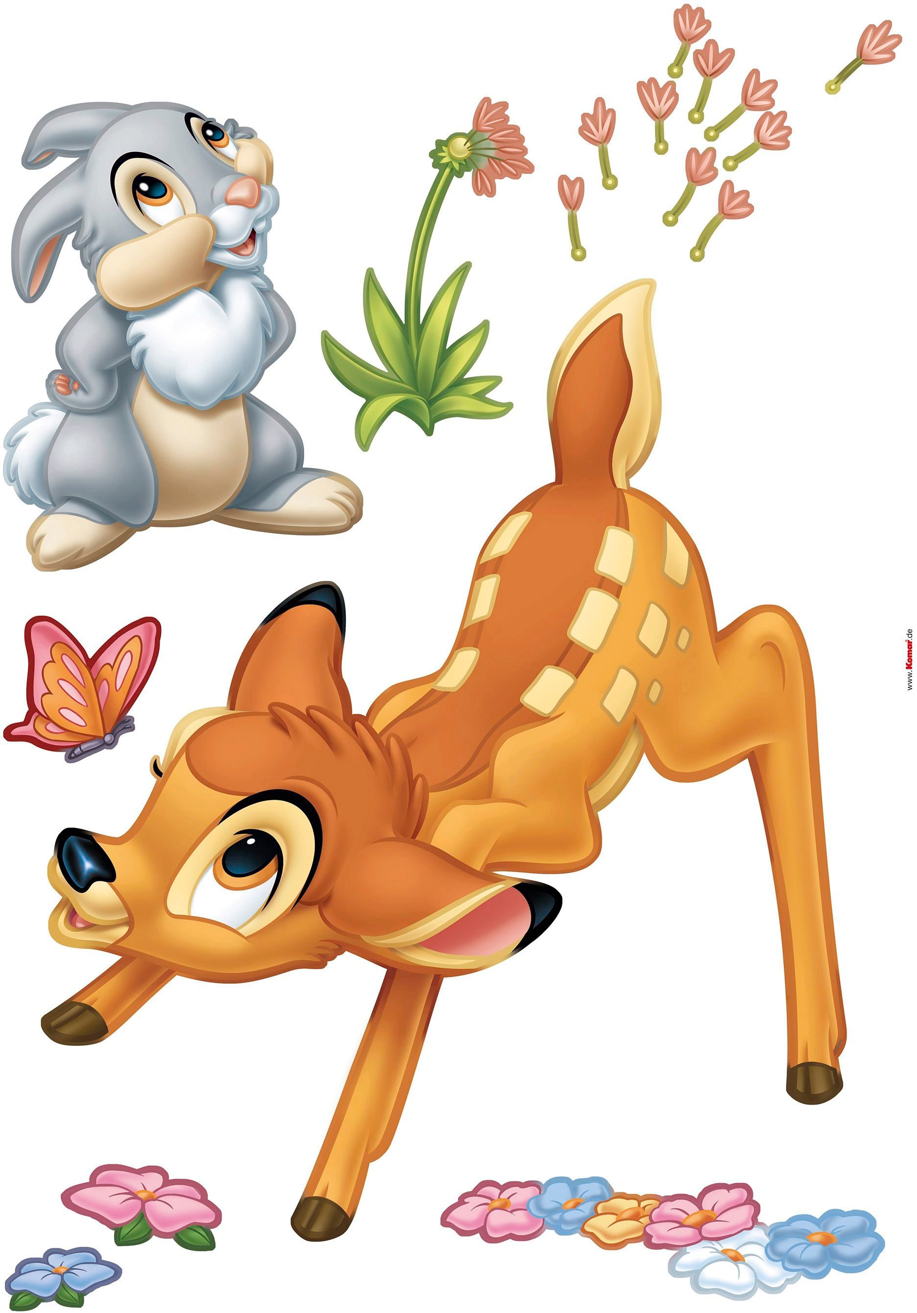 ✵ Komar Wandtattoo »Bambi«, (17 St.), 50x70 cm (Breite x Höhe),  selbstklebendes Wandtattoo günstig ordern | Jelmoli-Versand