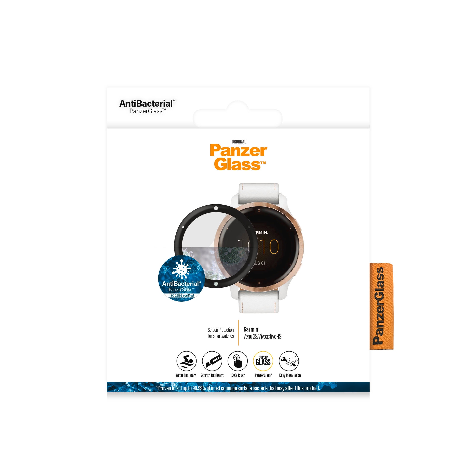 PanzerGlass Displayschutzglas »Screen Protection«, für Garmin Venu 2S-Vivoactive 4s, Displayschutzfolie, Schutzfolie, Bildschirmschutz, kratz- & stossfest