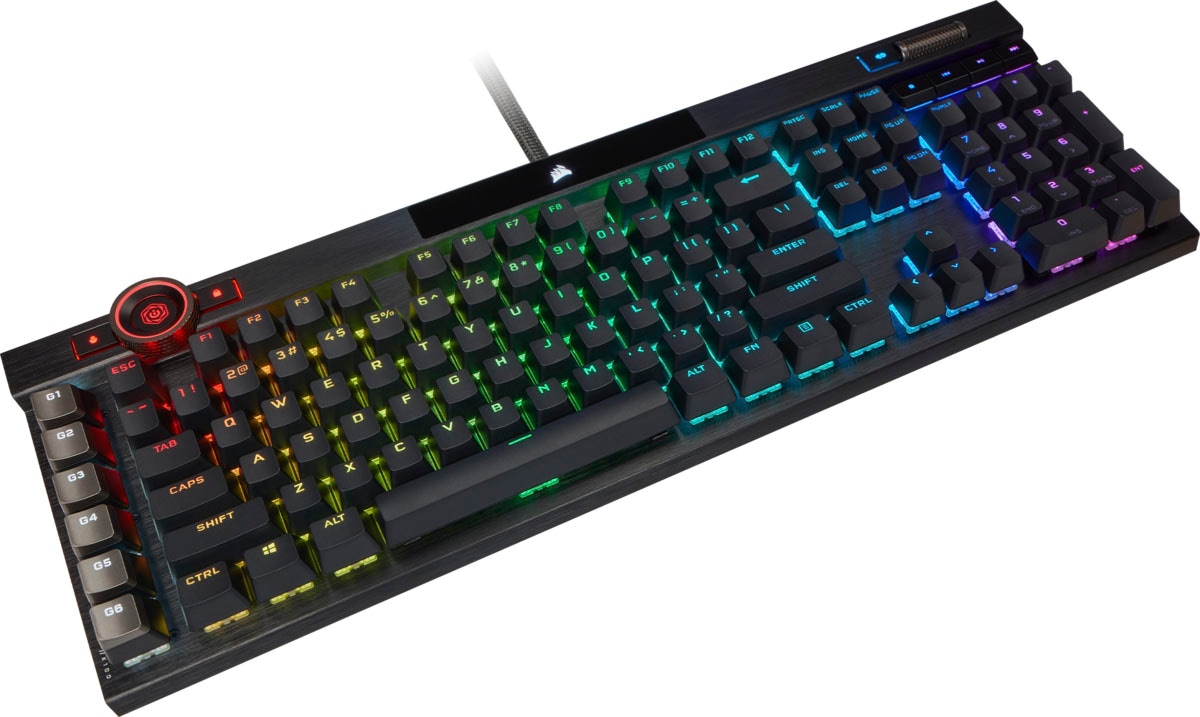 Corsair Gaming-Tastatur »Corsair K100 RGB«, (Handgelenkauflage-Multimedia-Tasten-programmierbare G-Tasten)