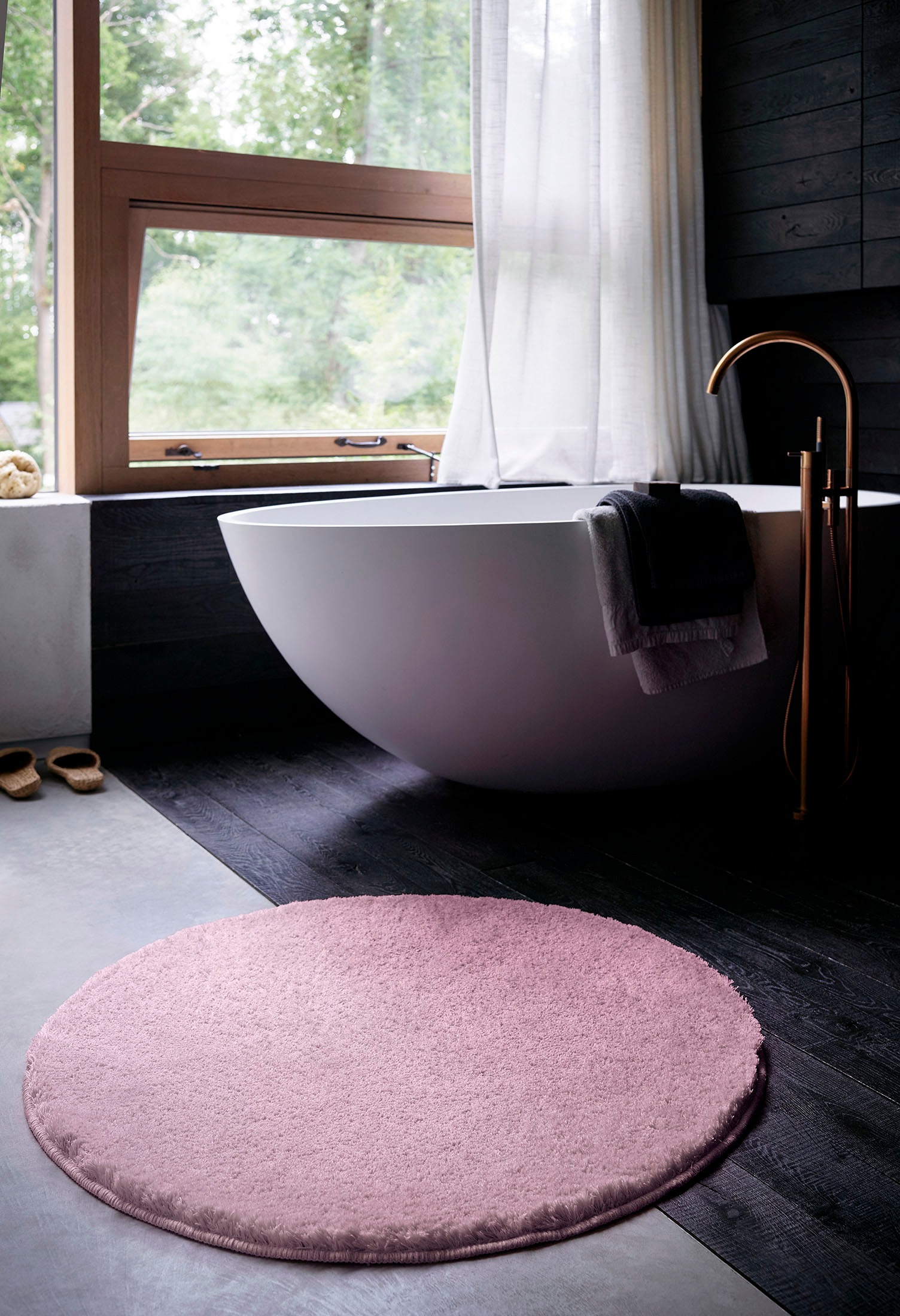 Wecon home Basics Badematte »Joris«, rutschhemmend beschichtet, strapazierfähig, waschbar, viele Grössen, Badezimmerteppich, uni