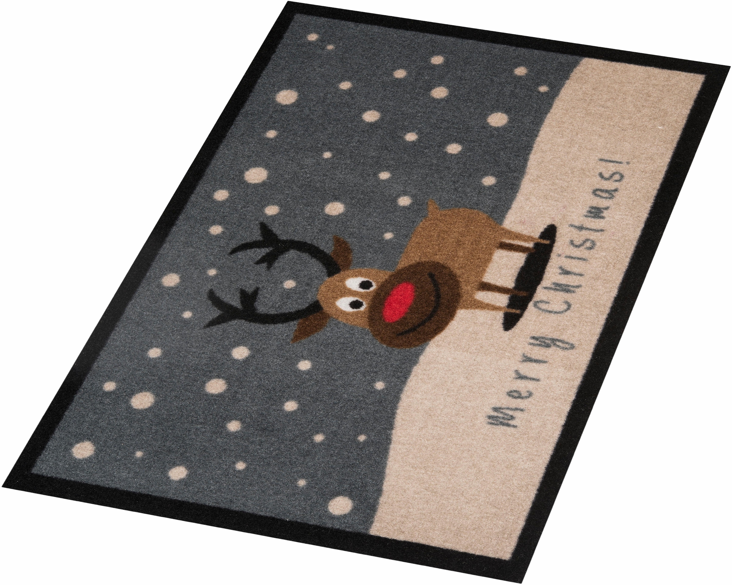 ❤ HANSE Home Fussmatte »Christmas 7 Höhe, In Jelmoli-Online Waschbar, Festlich bestellen rechteckig, Outdoor Reindeer«, Pflegeleicht, Weihnachten, im Rutschhemmend, Shop mm und geeignet