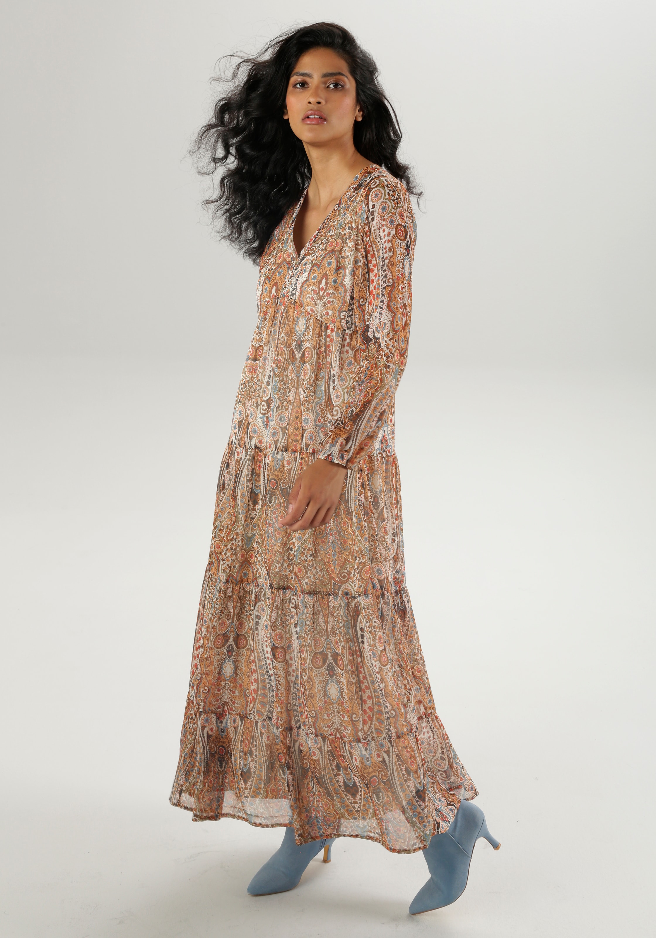 Aniston CASUAL Maxikleid, mit fantasievollem Paisley-Muster - NEUE KOLLEKTION