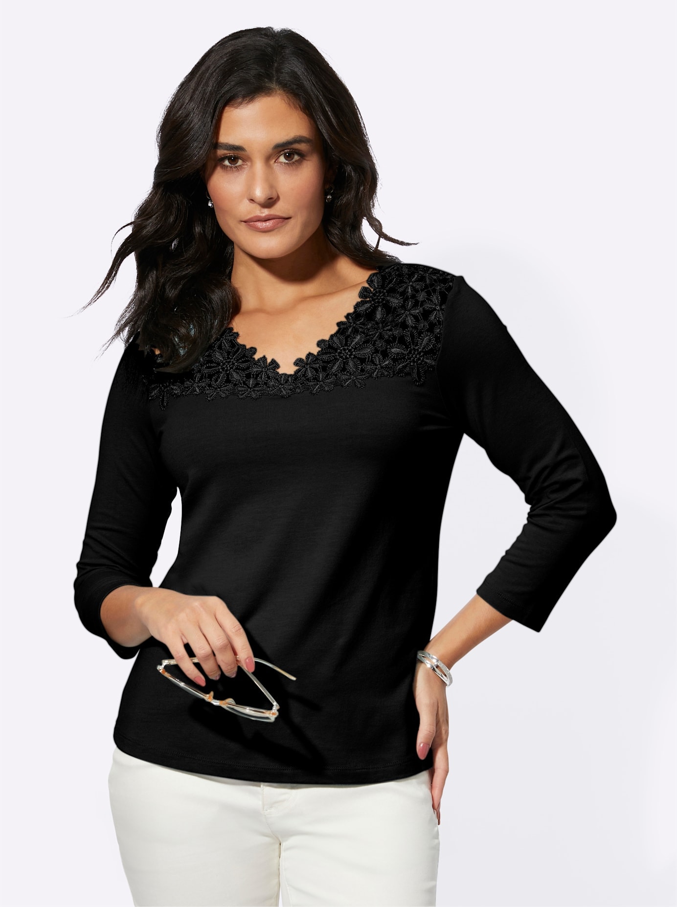 creation L 3/4-Arm-Shirt »Modal-Mix-Shirt«, (1 tlg.)
