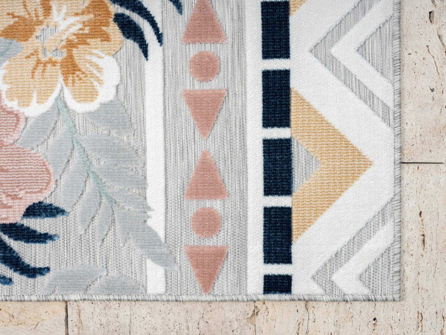 Myflair Möbel & Accessoires Teppich »Lotus, LAGERRÄUMUNG!«, rechteckig, 8 mm Höhe, florales Design, Blumen Motiv, Outdoor geeignet, Balkon, Terrasse