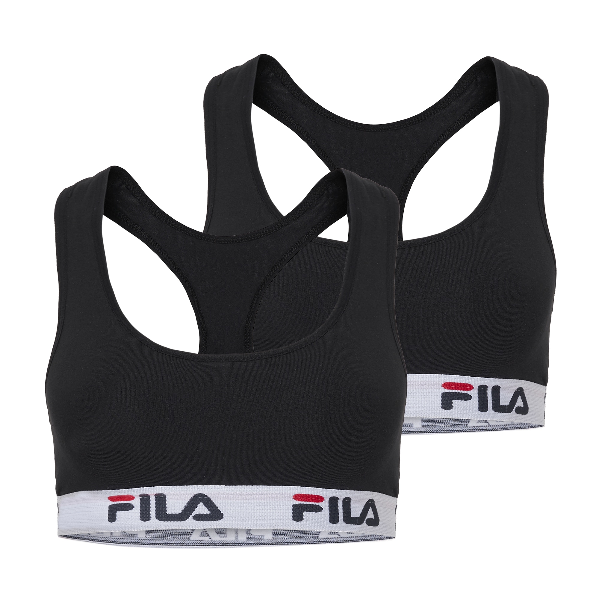 Fila Bustier »WOMAN BUSTIER« 2er Pack, ohne Polsterung und ohne Bügel, Racerbackrücken