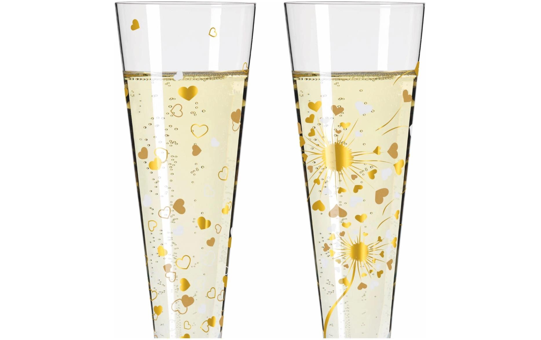 Ritzenhoff Champagnerglas »Goldfarbennacht F24 205 ml 2 Stück«, (2 tlg.)