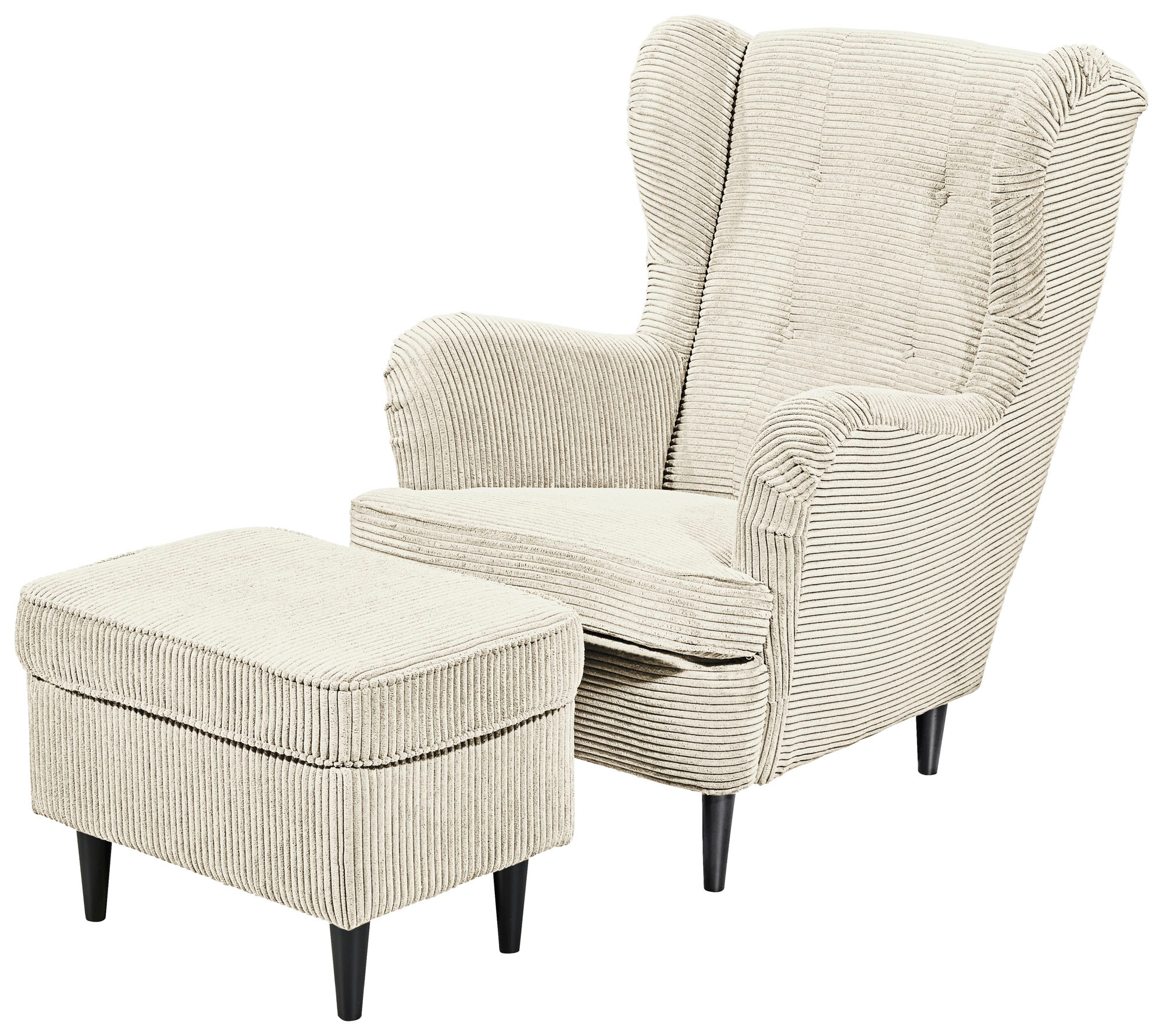 ED EXCITING DESIGN Hocker »Oskar«, mit Massivholzfüssen