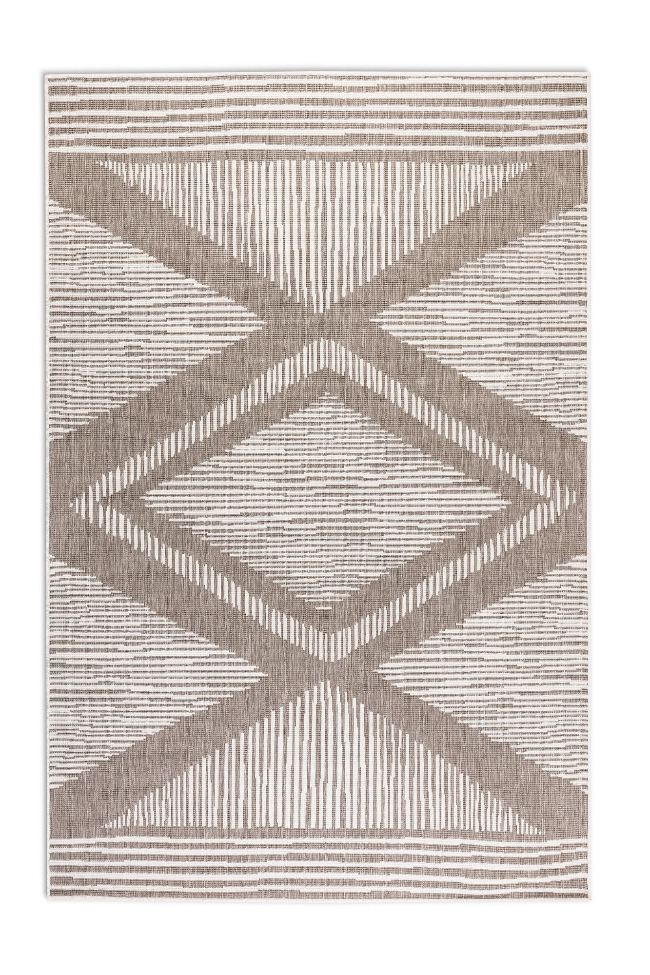 ELLE DECORATION Teppich »Rhombus, In- und Outdoor«, rechteckig, 5 mm Höhe, Flachgewebe, In-& Outdoor, Modern, Wendeteppich, Balkon, Wohnzimmer