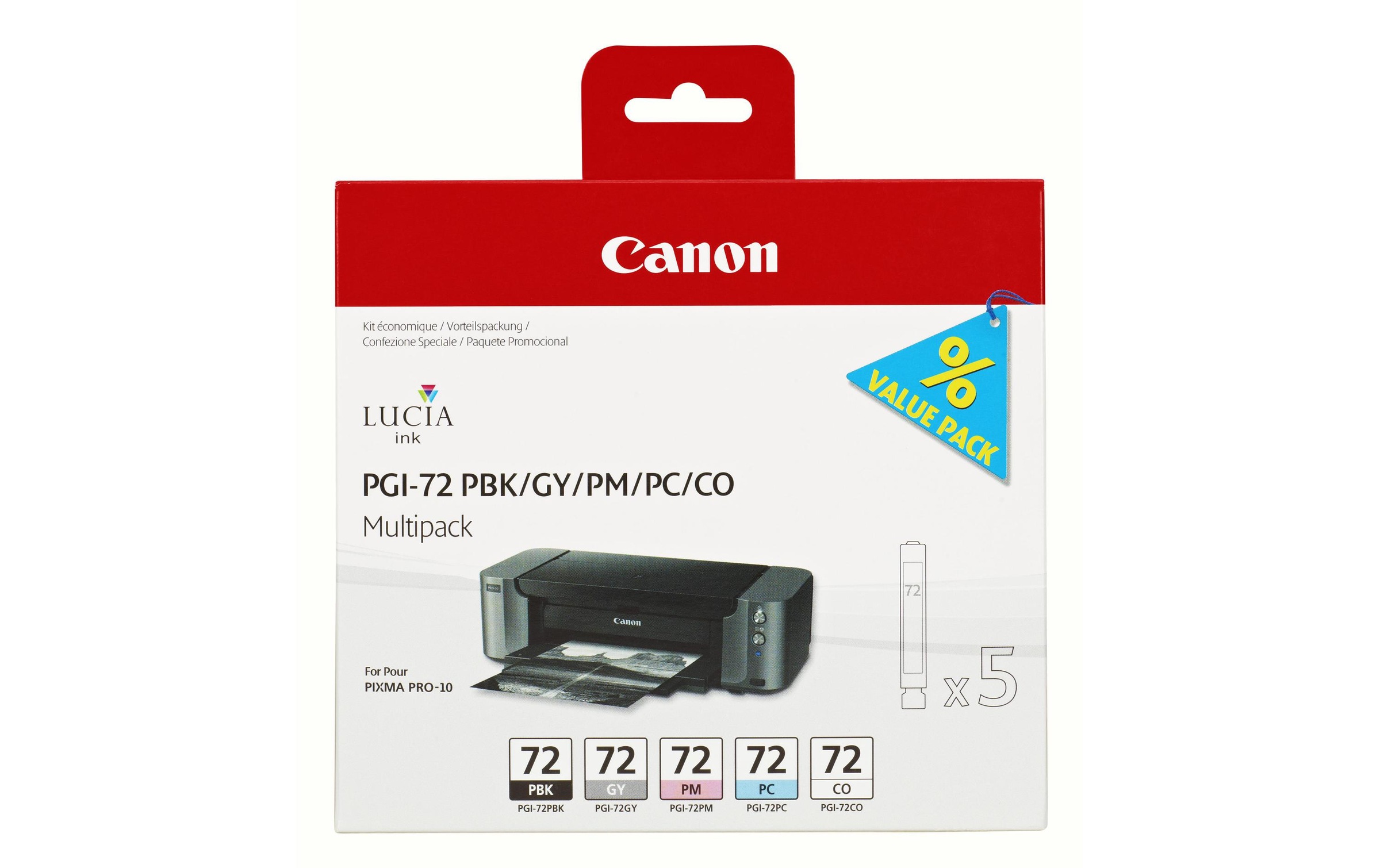 Canon Tintenpatrone »PGI-72 PBK/GY/PM/PC/CO«