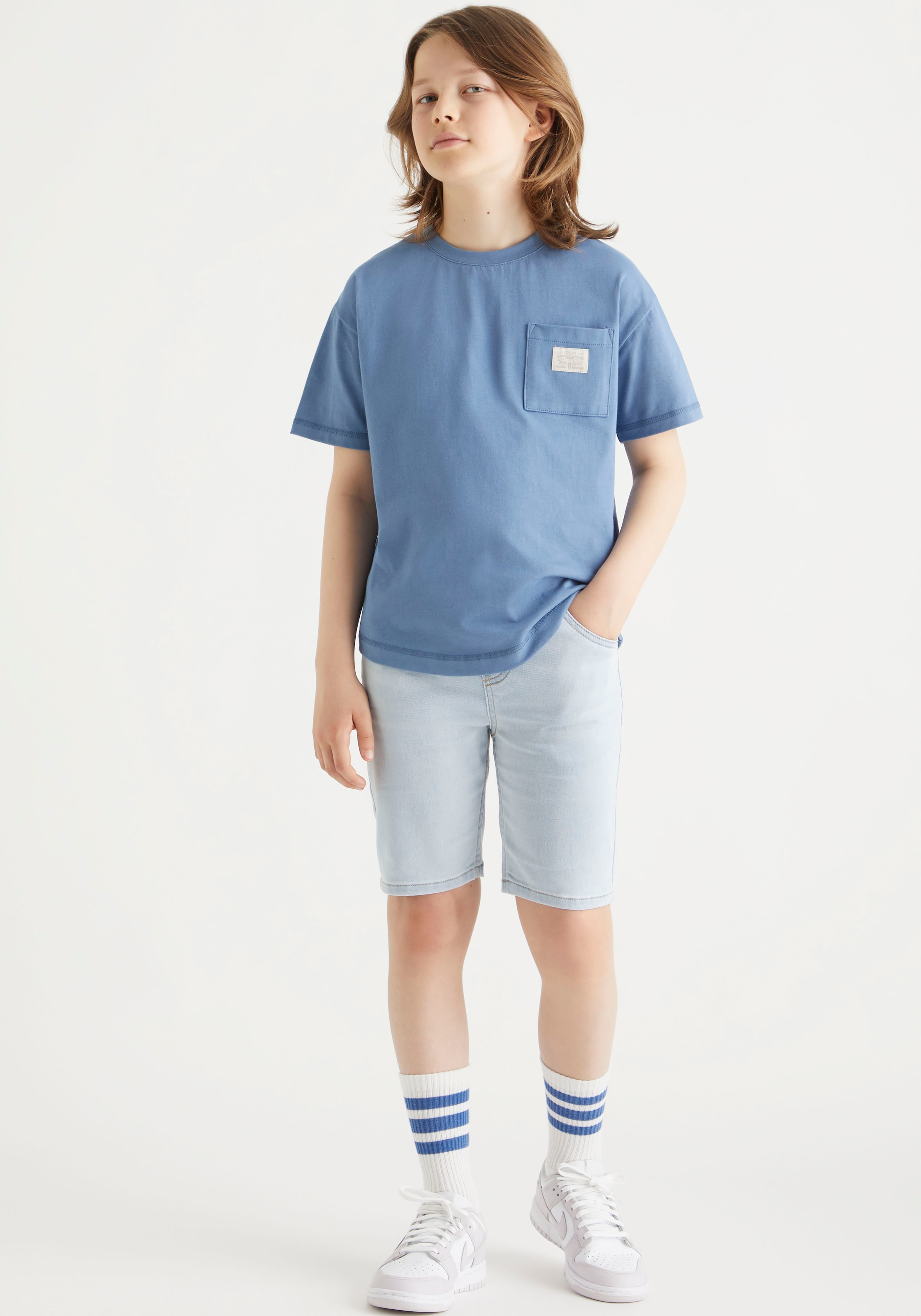 T-Shirt »LVB CURVED HEM POCKET TEE«, for BOYS