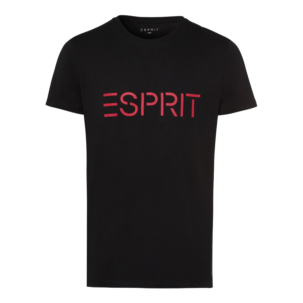 Esprit T-Shirt, mit grossem Labelprint vorn
