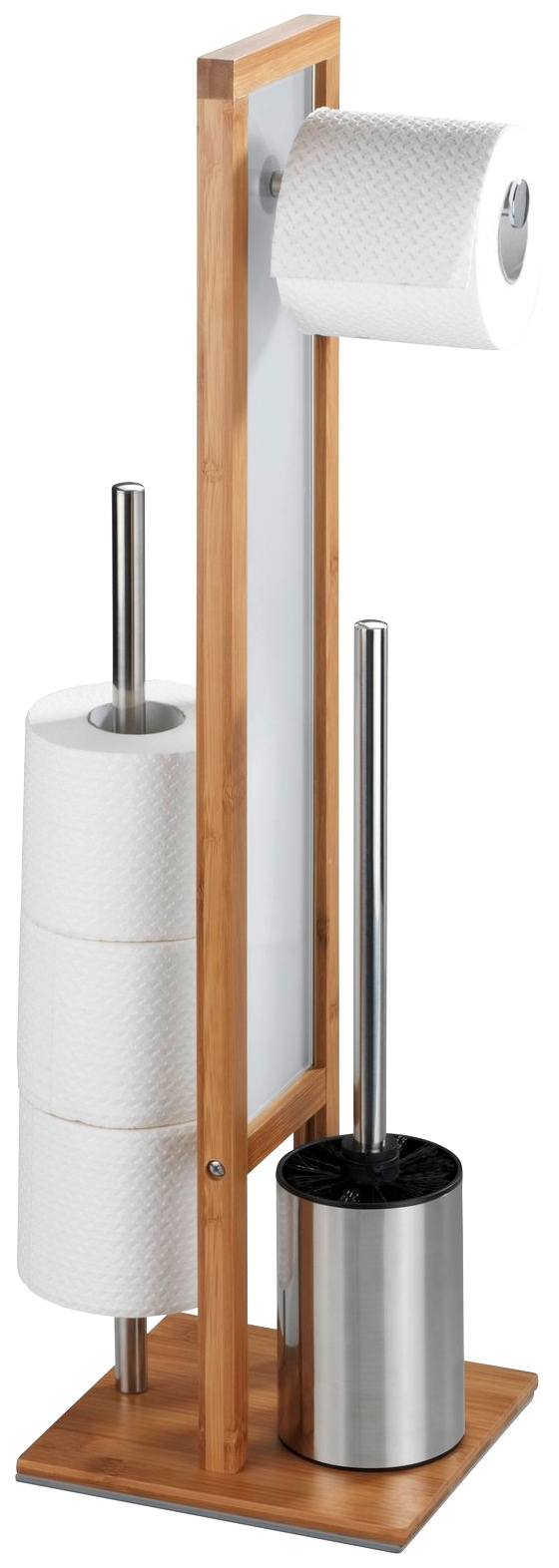 integrierter aus Preisen und St., günstigen Bambus-Polyester-Polypropylen, shoppen WC-Garnitur Jelmoli-Versand Toilettenpapierhalter WC-Bürstenhalter | WENKO »Rivalta«, zu 1