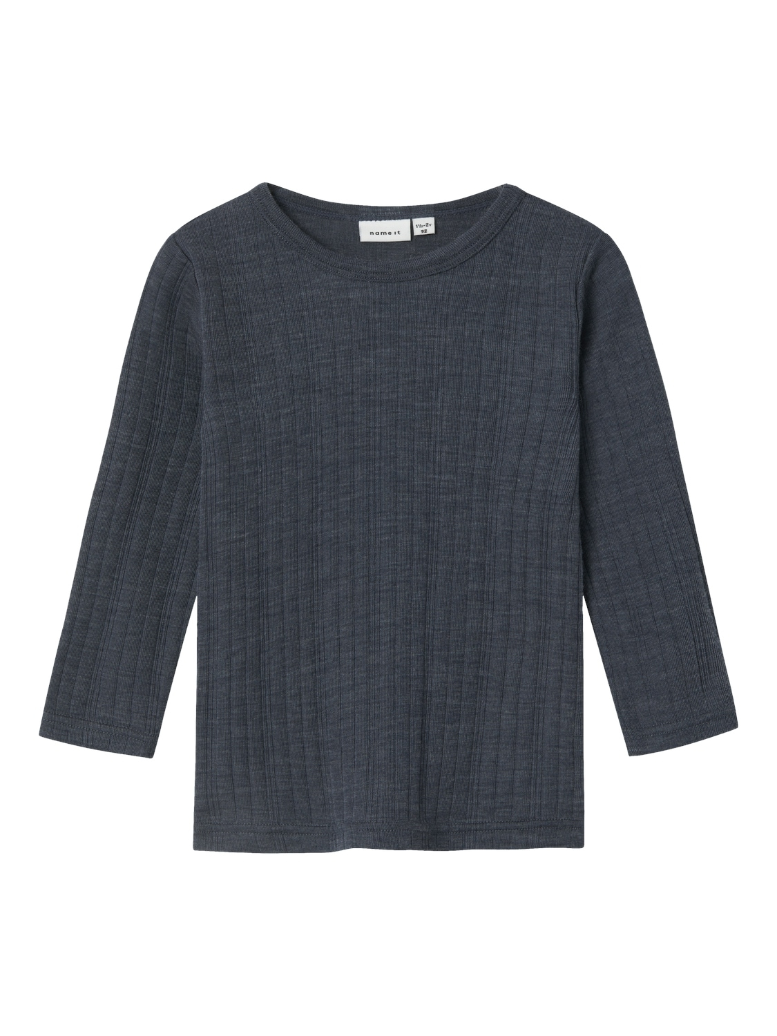 Name It Langarmshirt »NMMWANG WOOL NEEDLE LS TOP SOLID NOOS«, aus reiner Merinowolle