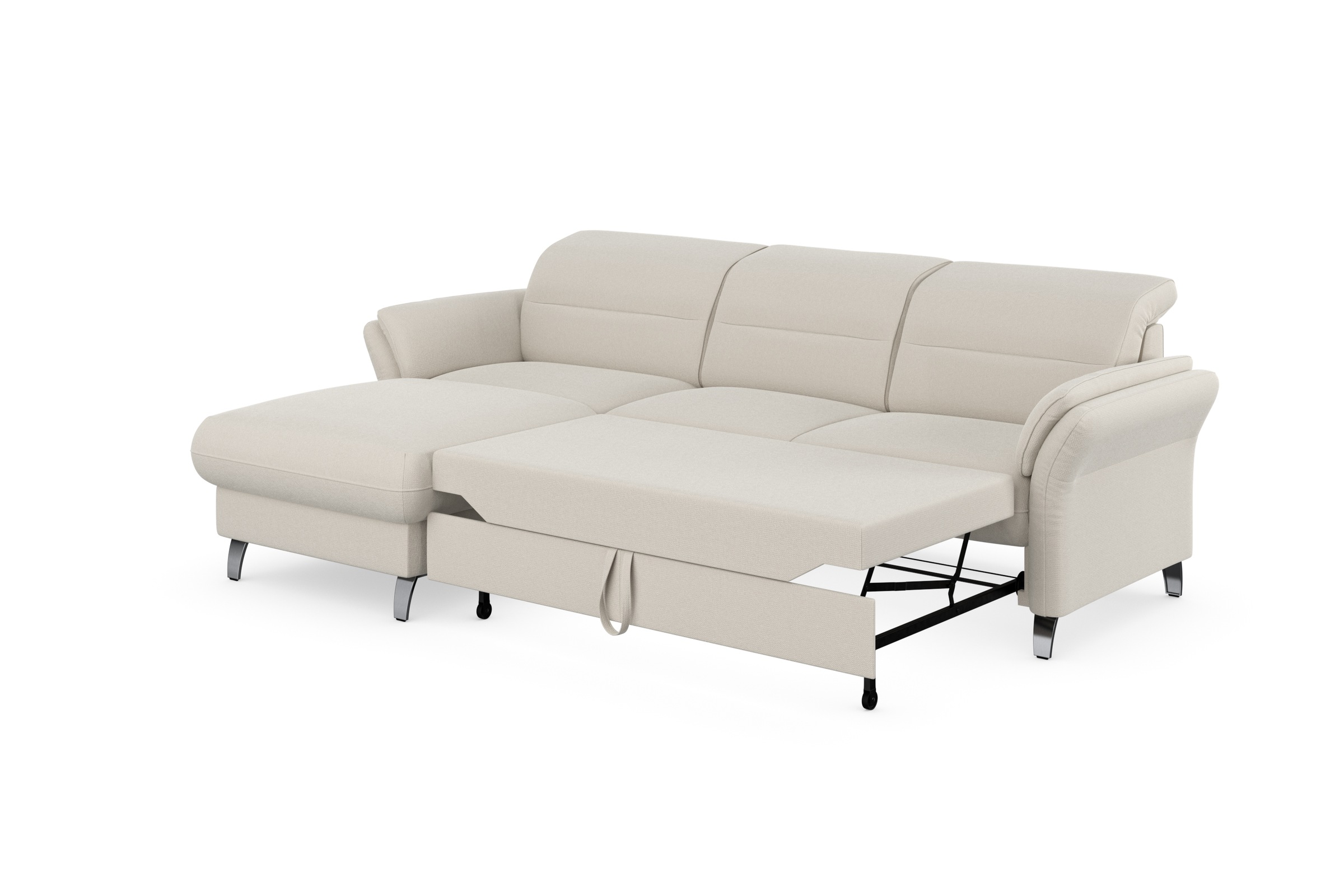 sit&more Ecksofa »Grenoble L-Form mit Federkern«, wahlweise mit Bettfunktion, Bettkasten, Arm- und Kopfteilverstellung