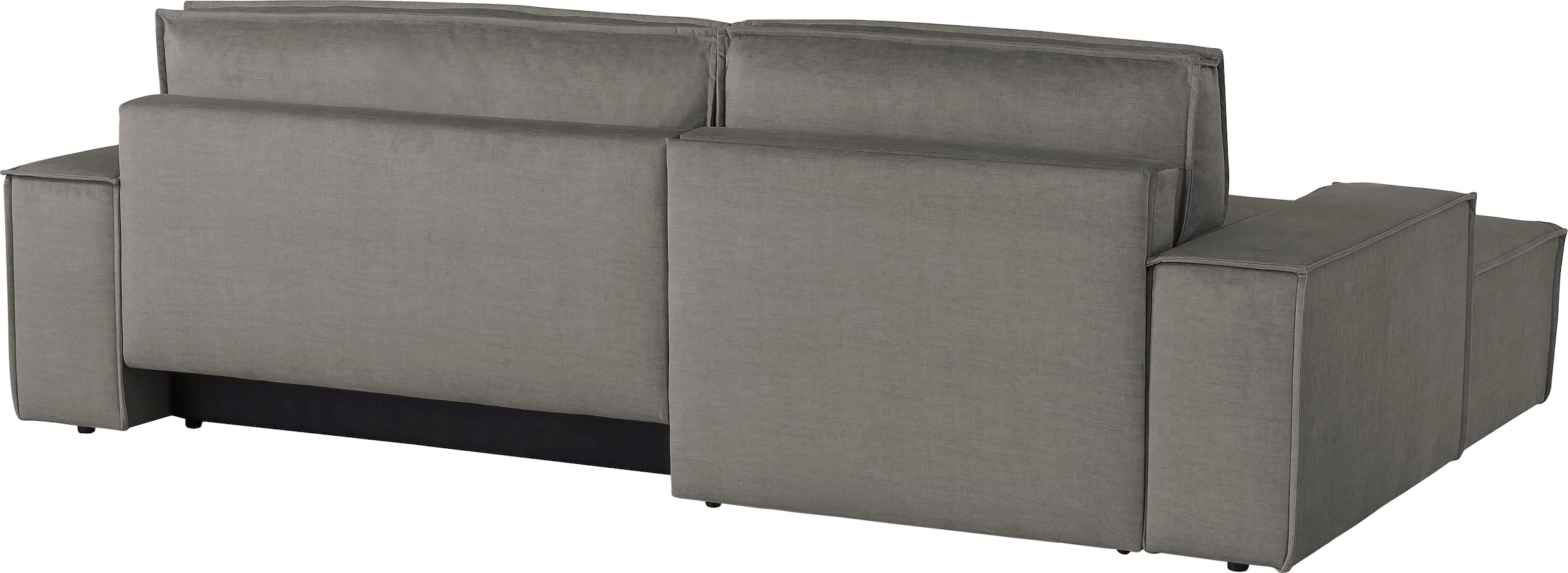 Home affaire Ecksofa SHERWOOD Schlafsofa 267 cm, L-Form, Schlaffunktion mit Bettkasten (210x136 cm), Cord, Vintage, Samtvelours