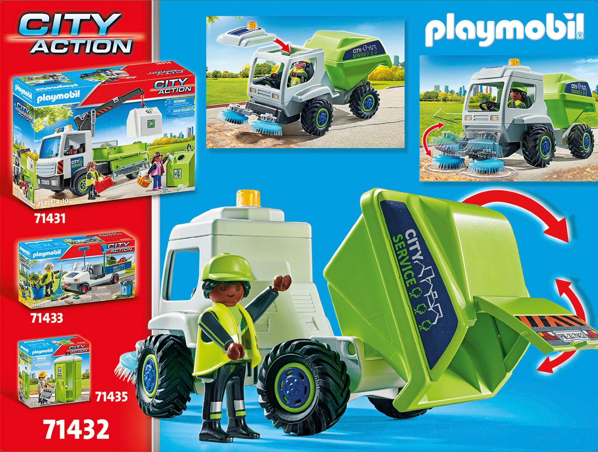 Playmobil® Konstruktions-Spielset »Kehrmaschine (71432), My Action Heroes«, (30 St.)