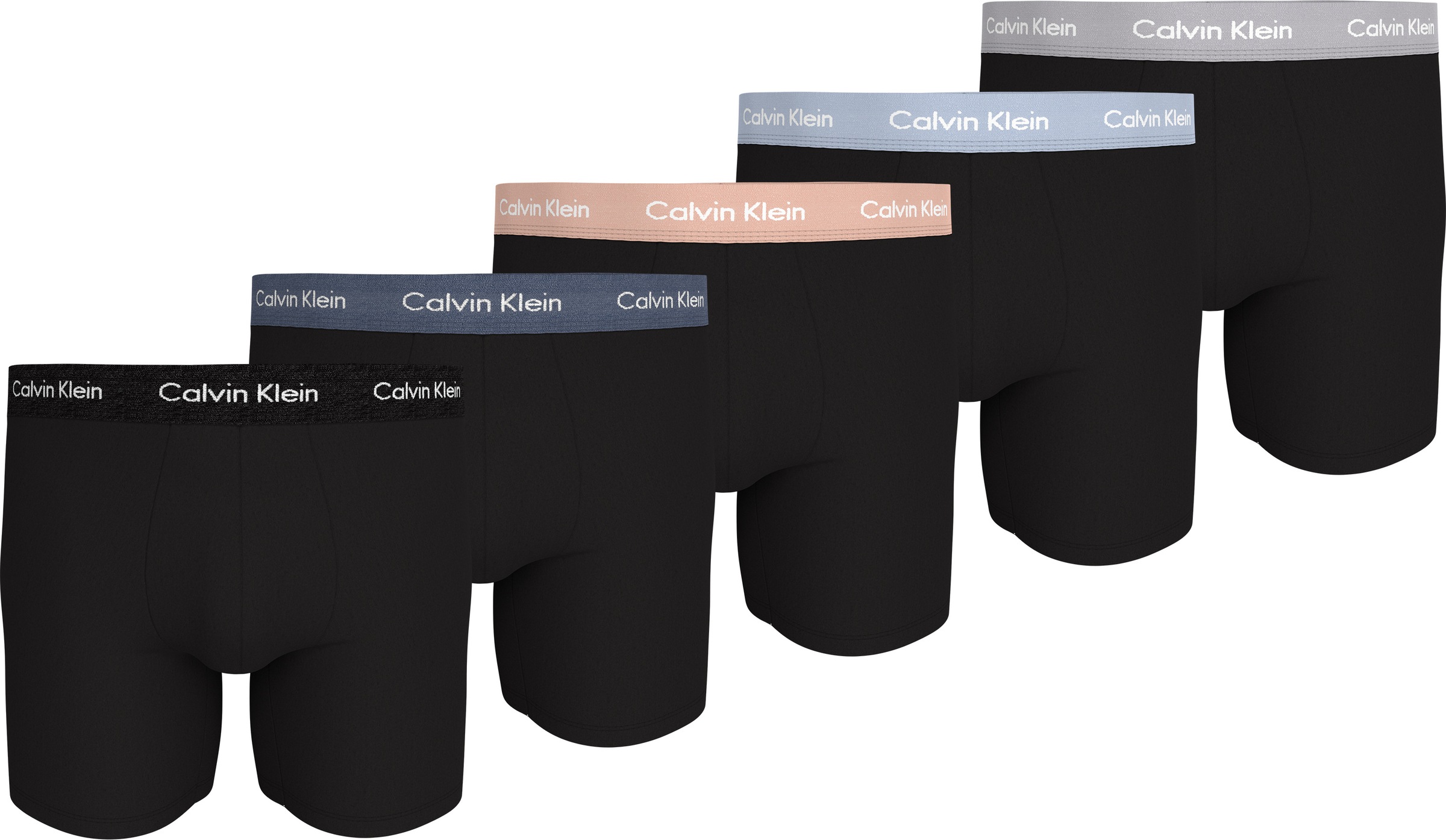 Calvin Klein Underwear Boxer »BOXER BRIEF 5PK« Packung, 5er-Pack, 5 Stk. mit längerem Bein und Logo-Elastikbund (5Stück)
