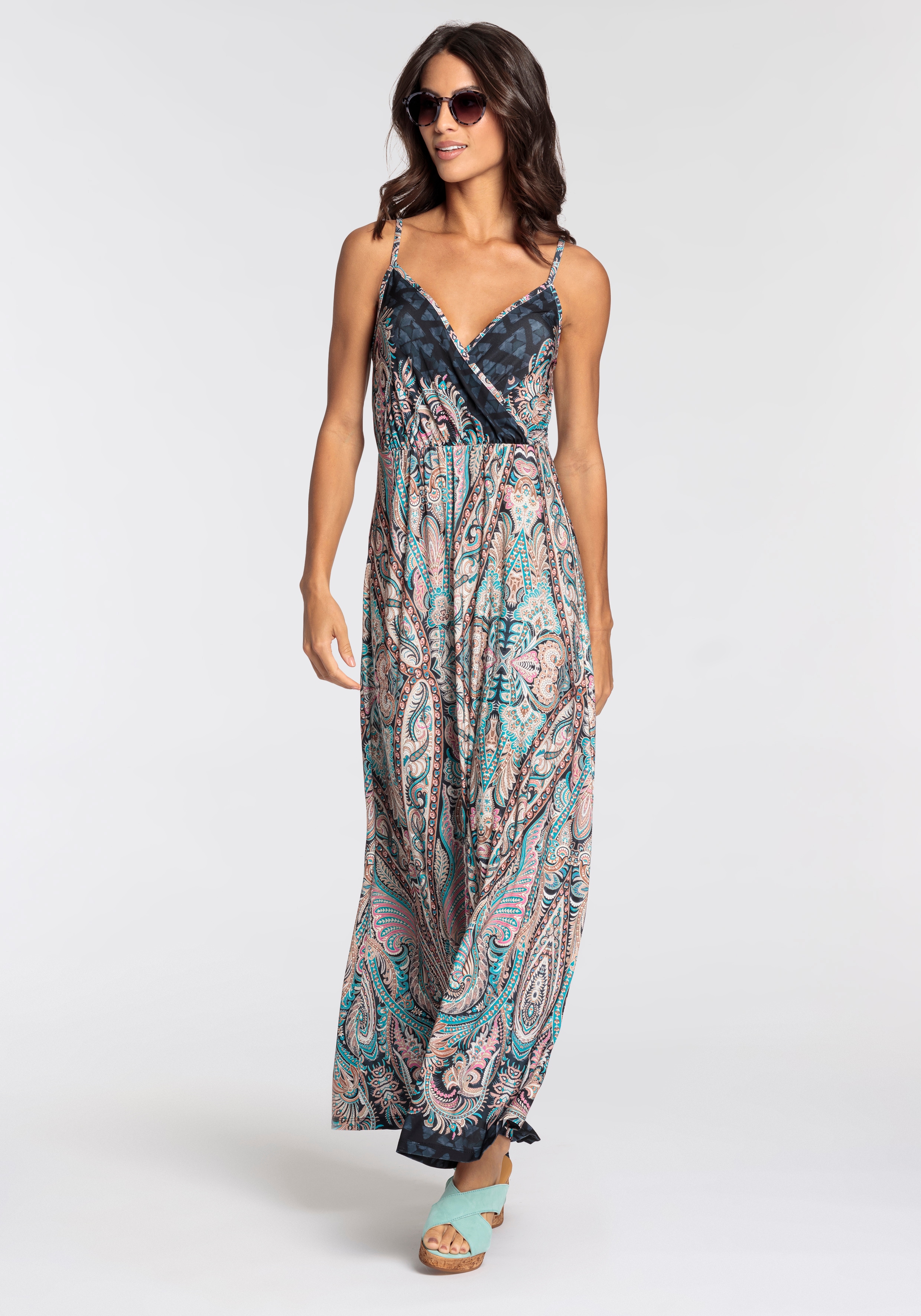 Melrose Maxikleid festliche Anlässe, in femininer Wickeloptik, Maxikleid