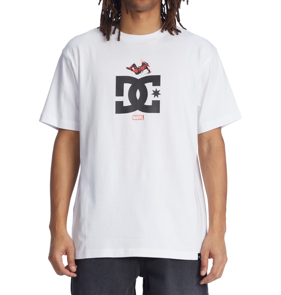T-shirt DC Shoes Doppio Piumino S/S - Nero, Cotone, Uomo