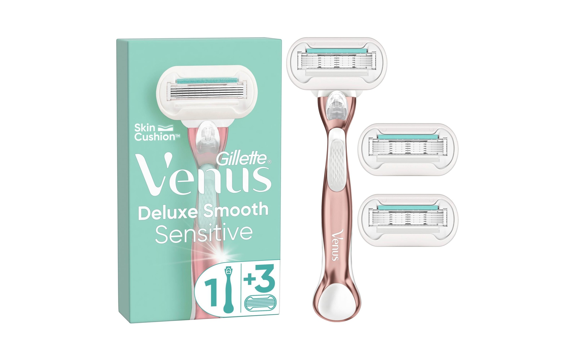 Gillette Venus Körperrasierer »Rasierer Deluxe Smooth Sensitive + 3 Klingen«