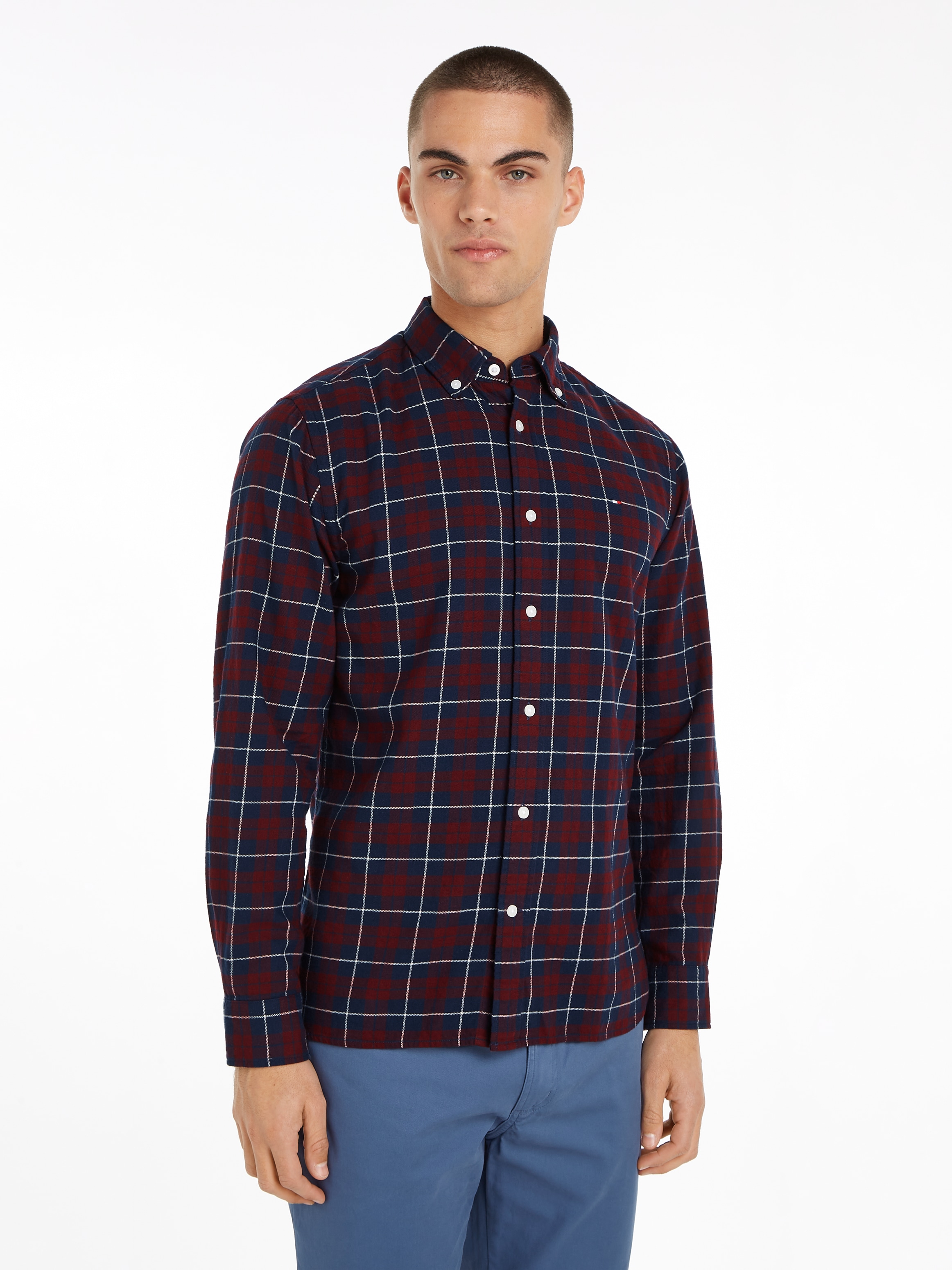 Tommy Hilfiger Langarmhemd »BRUSHED EASY CHECK RF SHIRT«, mehrfarbig kariert