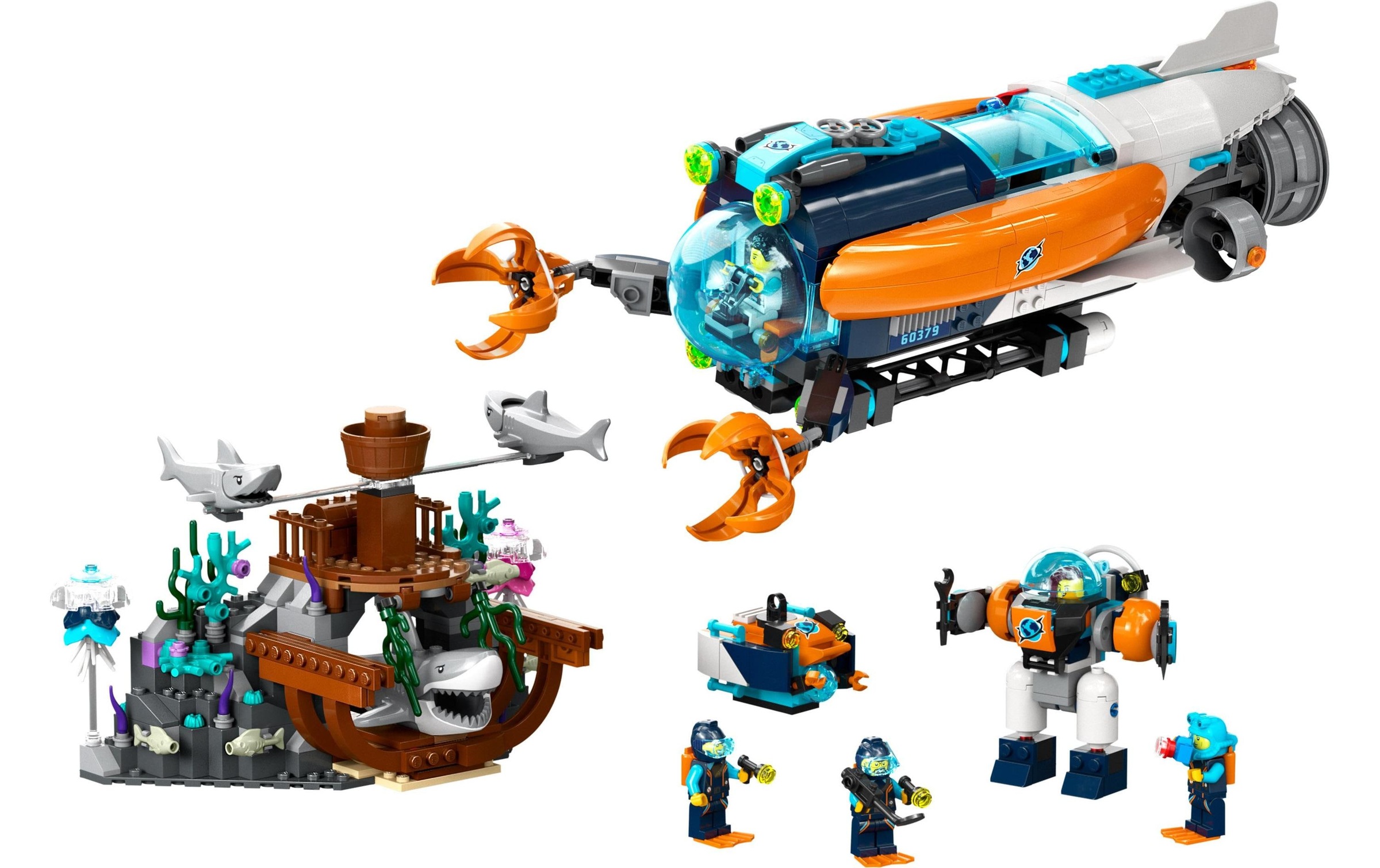 LEGO® Spielbausteine »City Forscher-U-Boot 60379«, (842 St.)