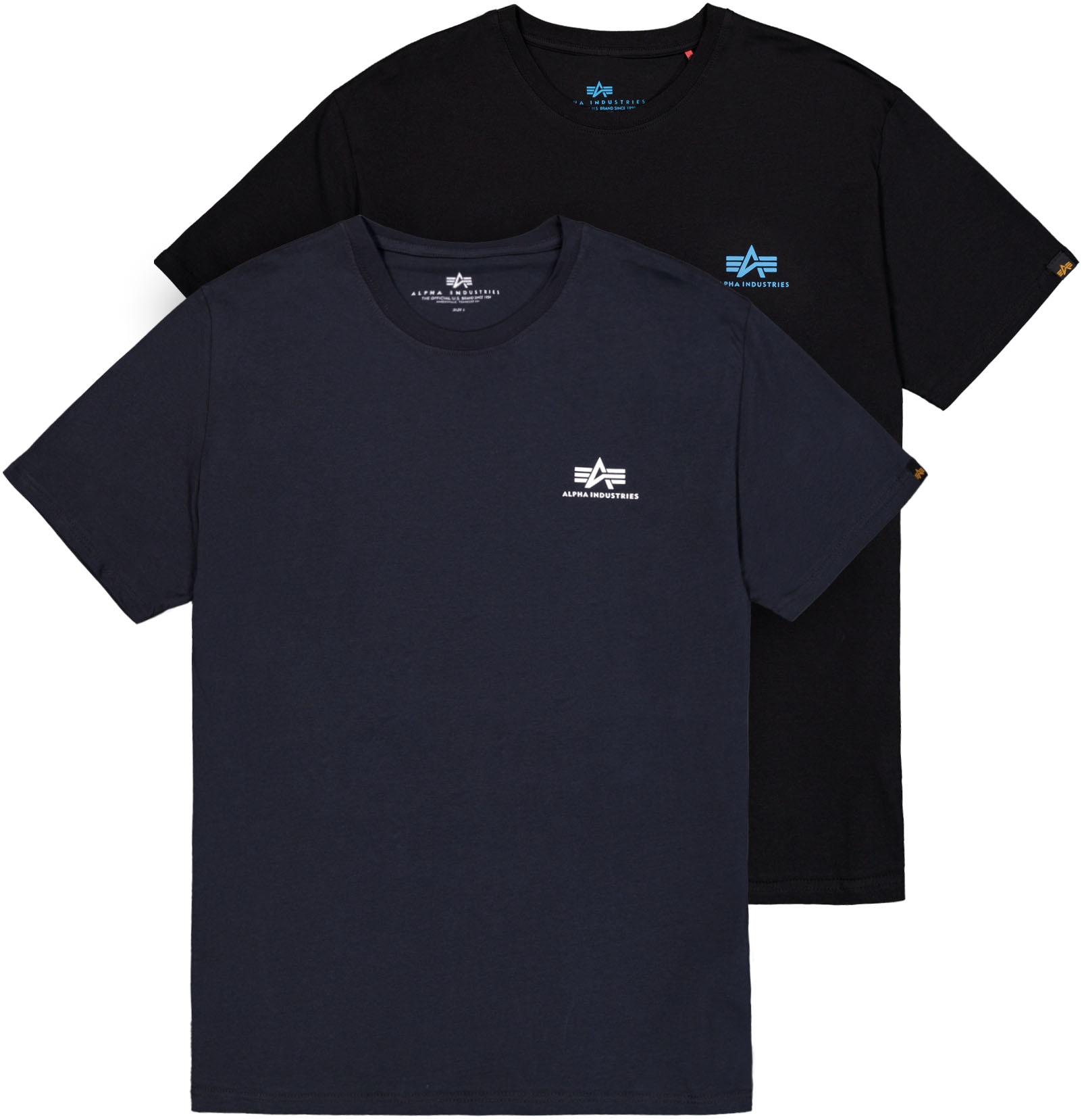 Alpha Industries Rundhalsshirt »Basic T Small Logo 2 Pack«, (Set, 2 tlg.)