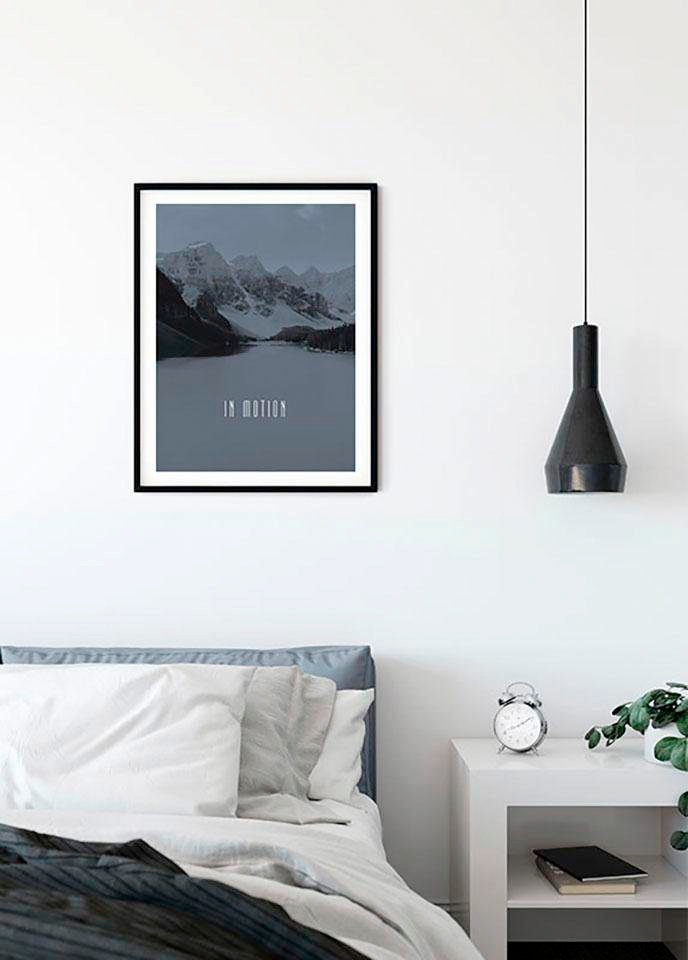 Komar Bild »Word Lake In Motion Steel«, Natur, (1 St.), Wandbild zur Dekoration - ohne Rahmen