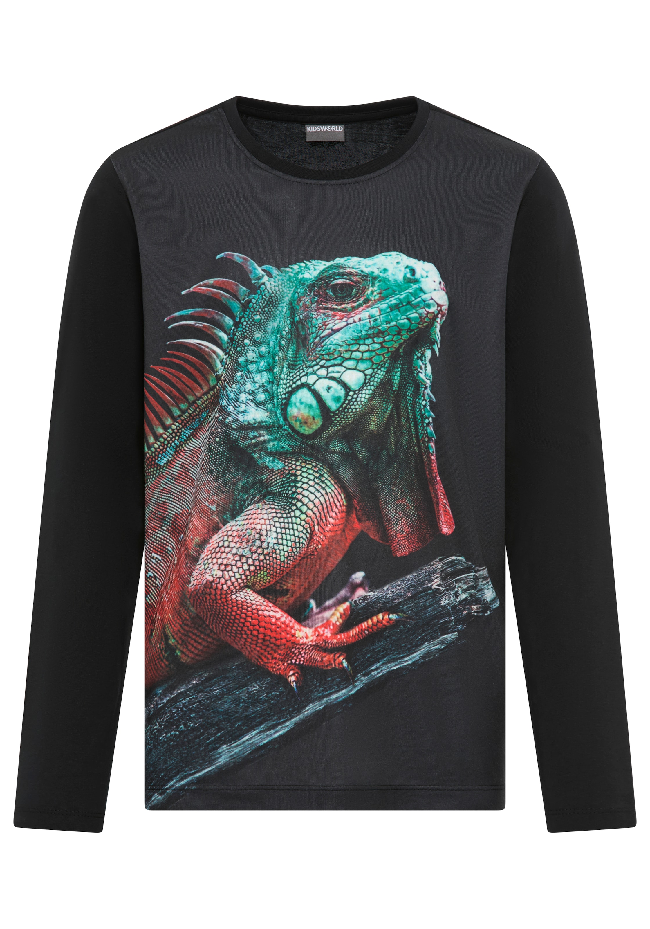 KIDSWORLD Langarmshirt »GECKO, Fotoprint«, Shirt mit Fotodruck, Gecko