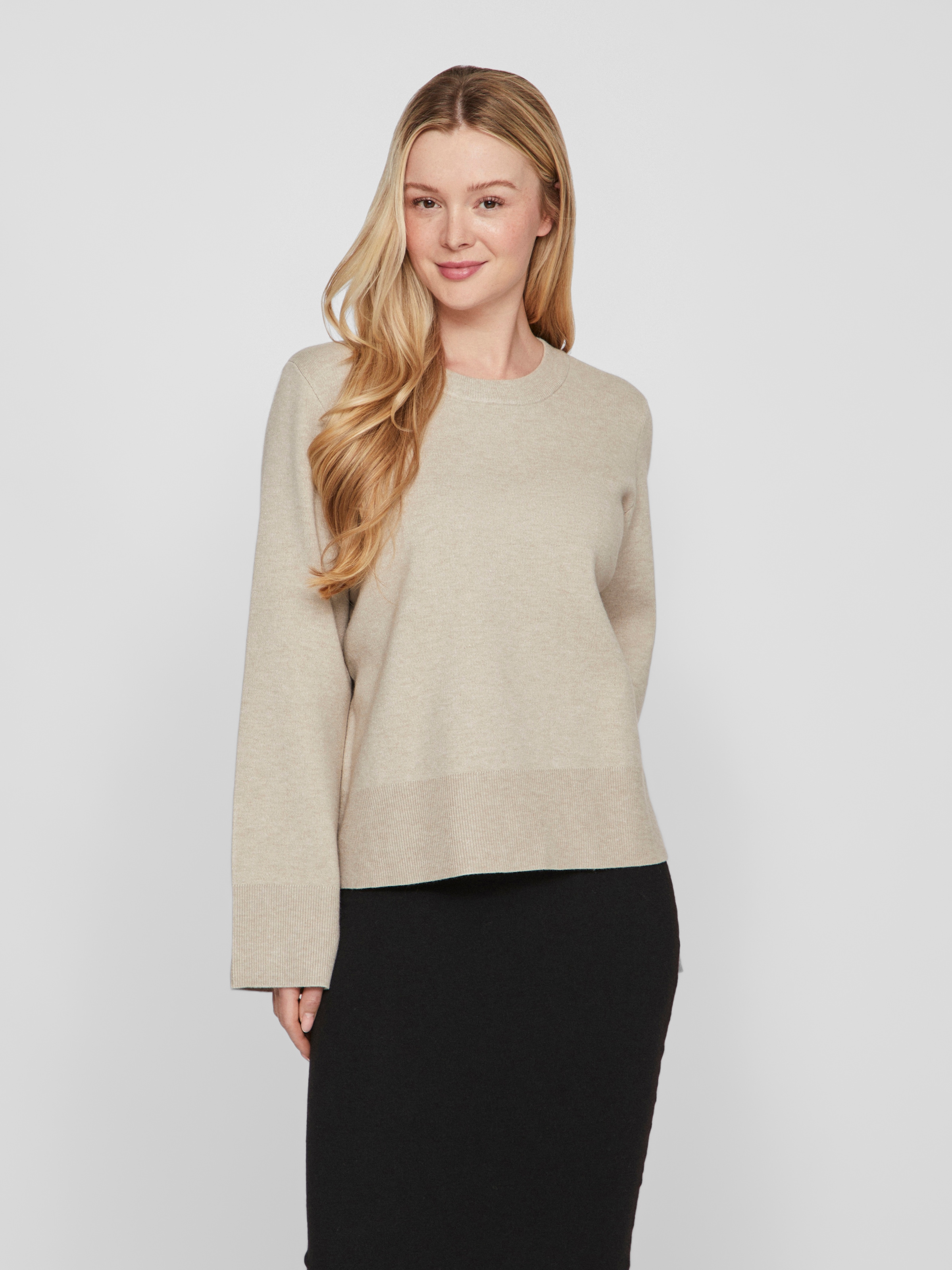 Vila Rundhalspullover »VICASSIE O-NECK L/S KNIT TOP - NOOS«