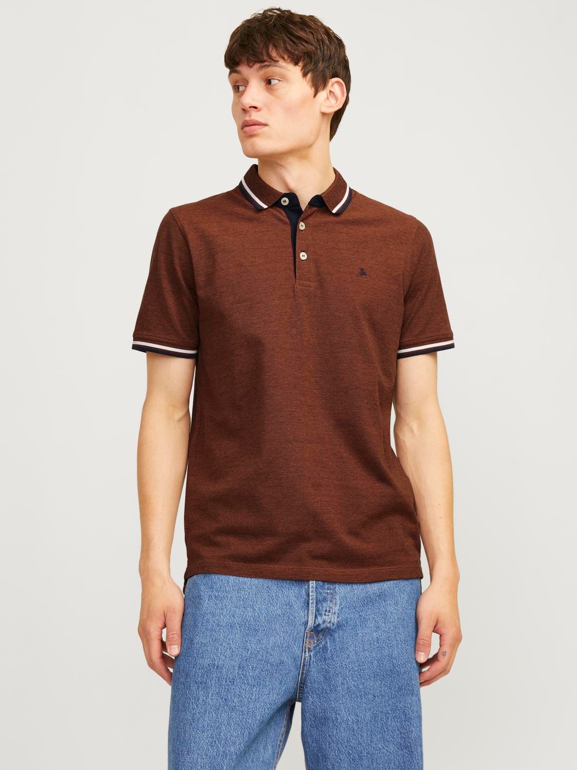 Poloshirt »JJEPAULOS POLO SS NOOS«, mit Logo Stickerei