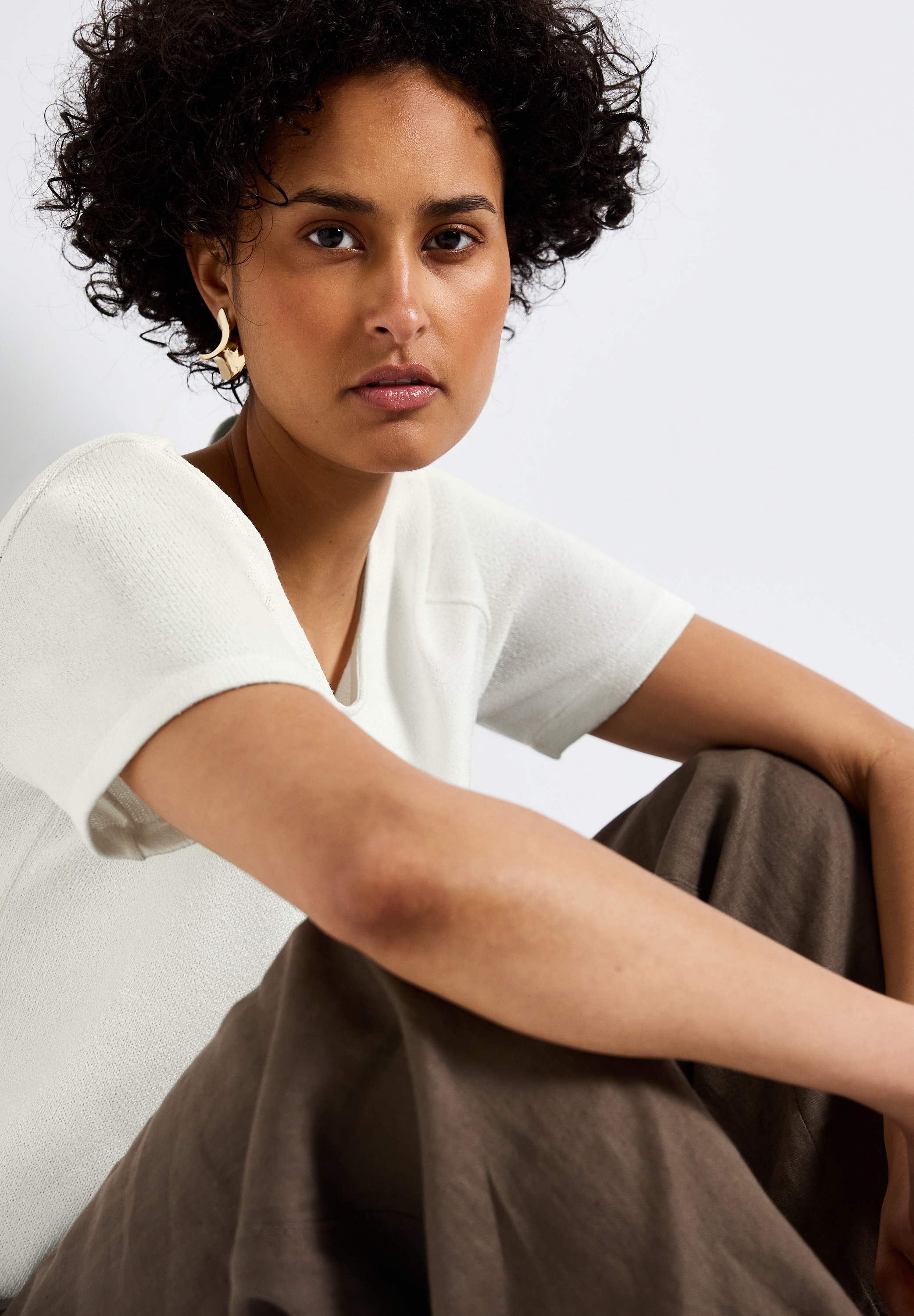 STREET ONE T-Shirt, mit U-Boot Ausschnitt