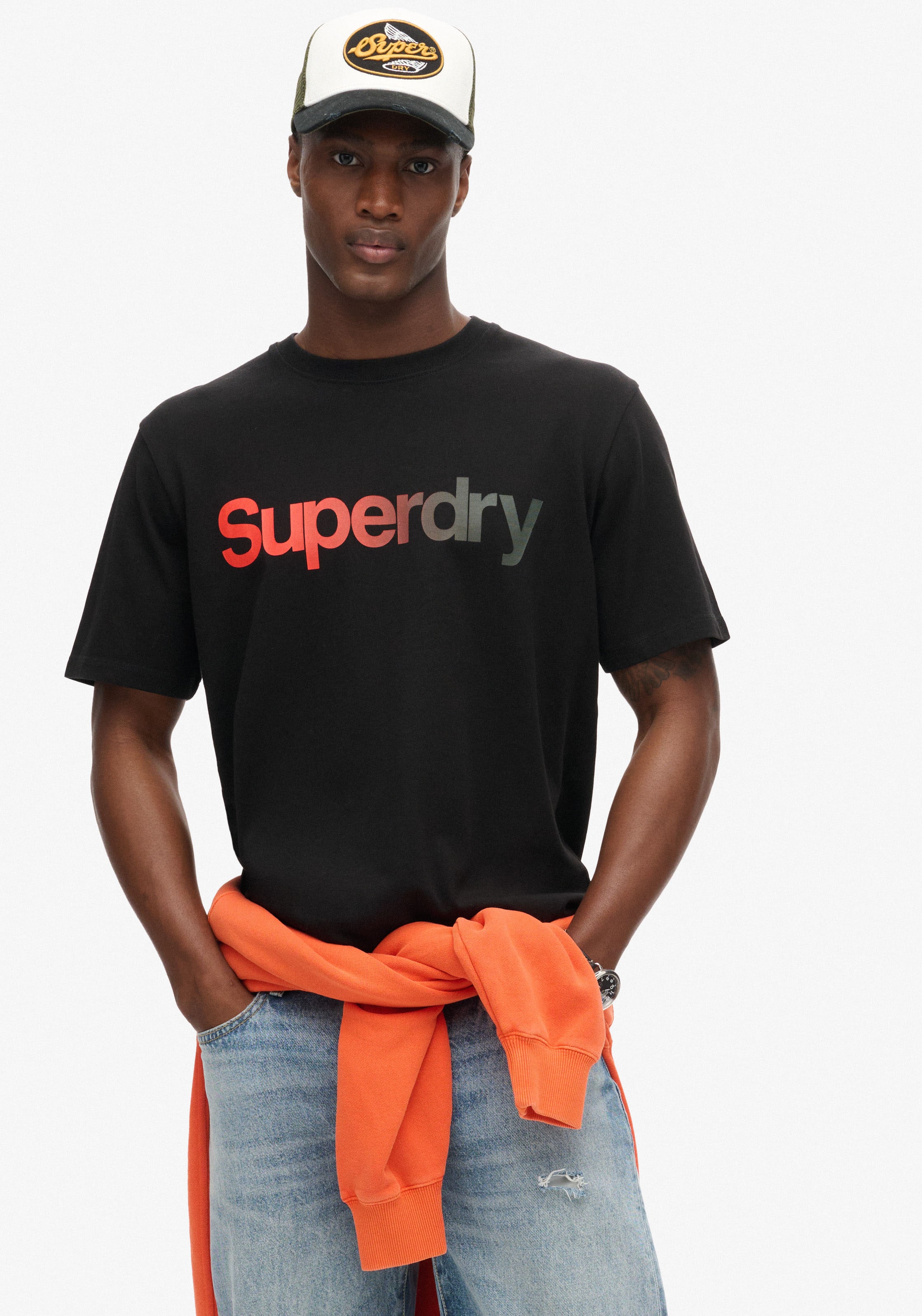 Superdry Rundhalsshirt »CORE LOGO FADE LOOSE TEE«