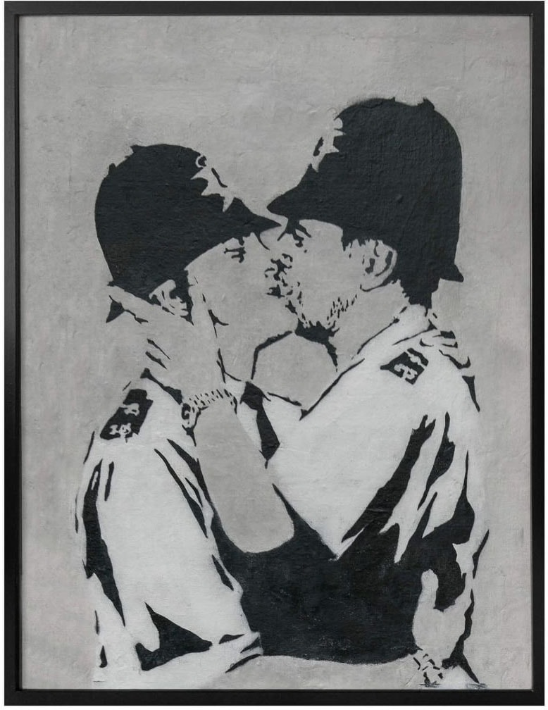 Wall-Art Poster | St.), Menschen, Bild, bestellen (1 Policemen«, Kissing Jelmoli-Versand Wandposter online Bilder Wandbild, Poster, »Graffiti