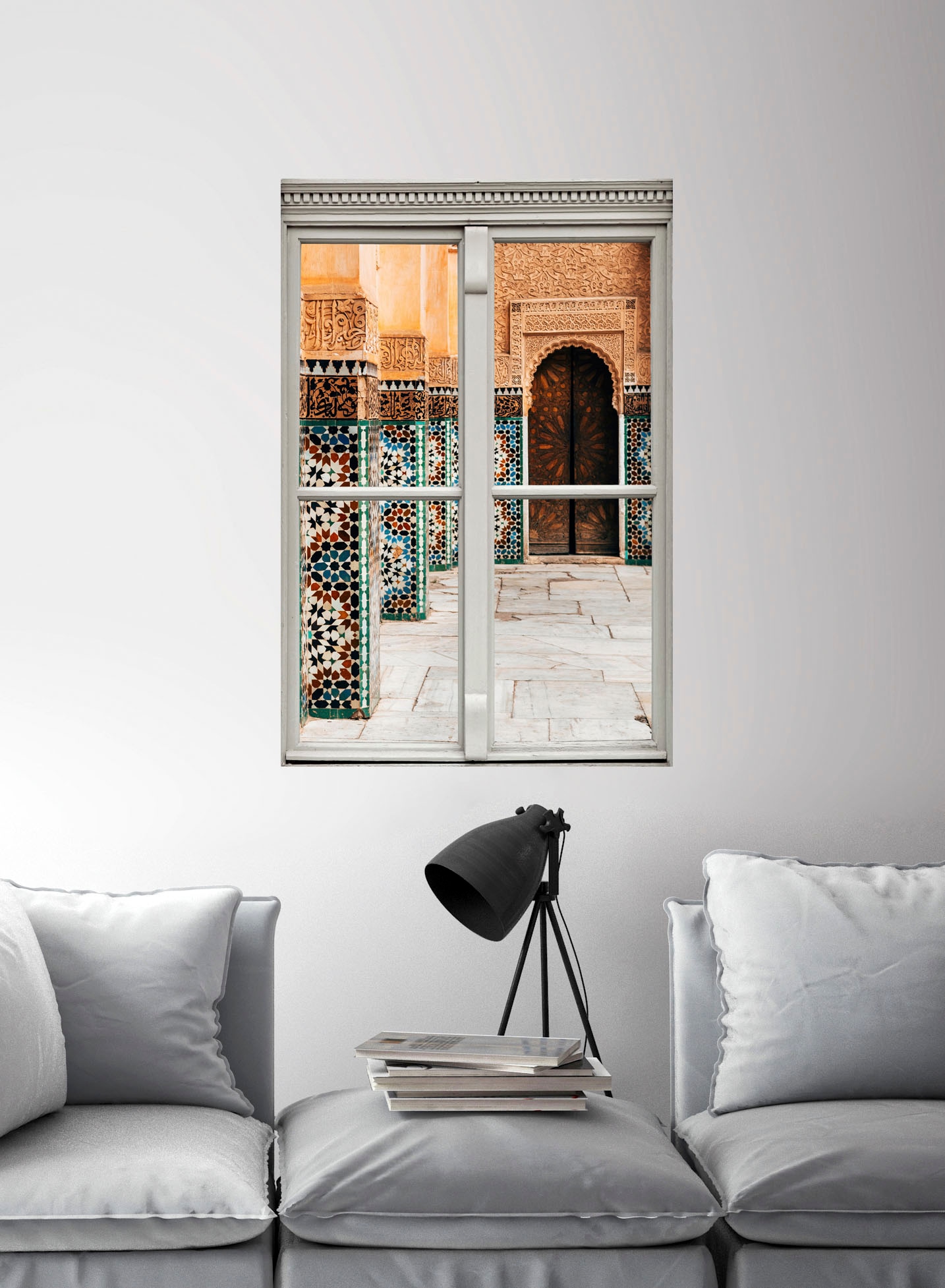queence Wandsticker »Tür«, Wandsticker, Wandbild, selbstklebend, 3D, Fenster