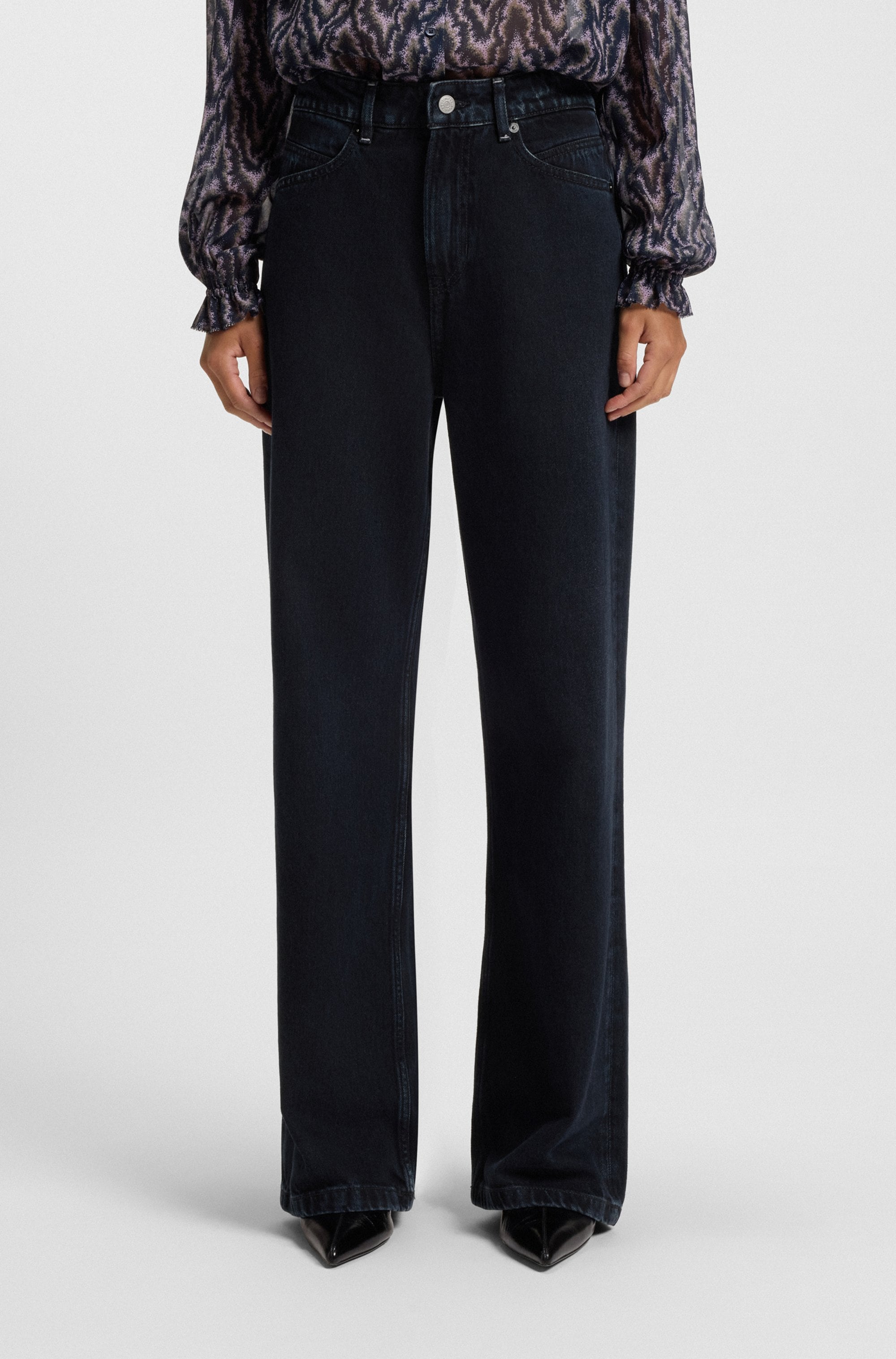 BOSS ORANGE High-waist-Jeans »Marlene High Rise Premium Damenmode« Wide Leg