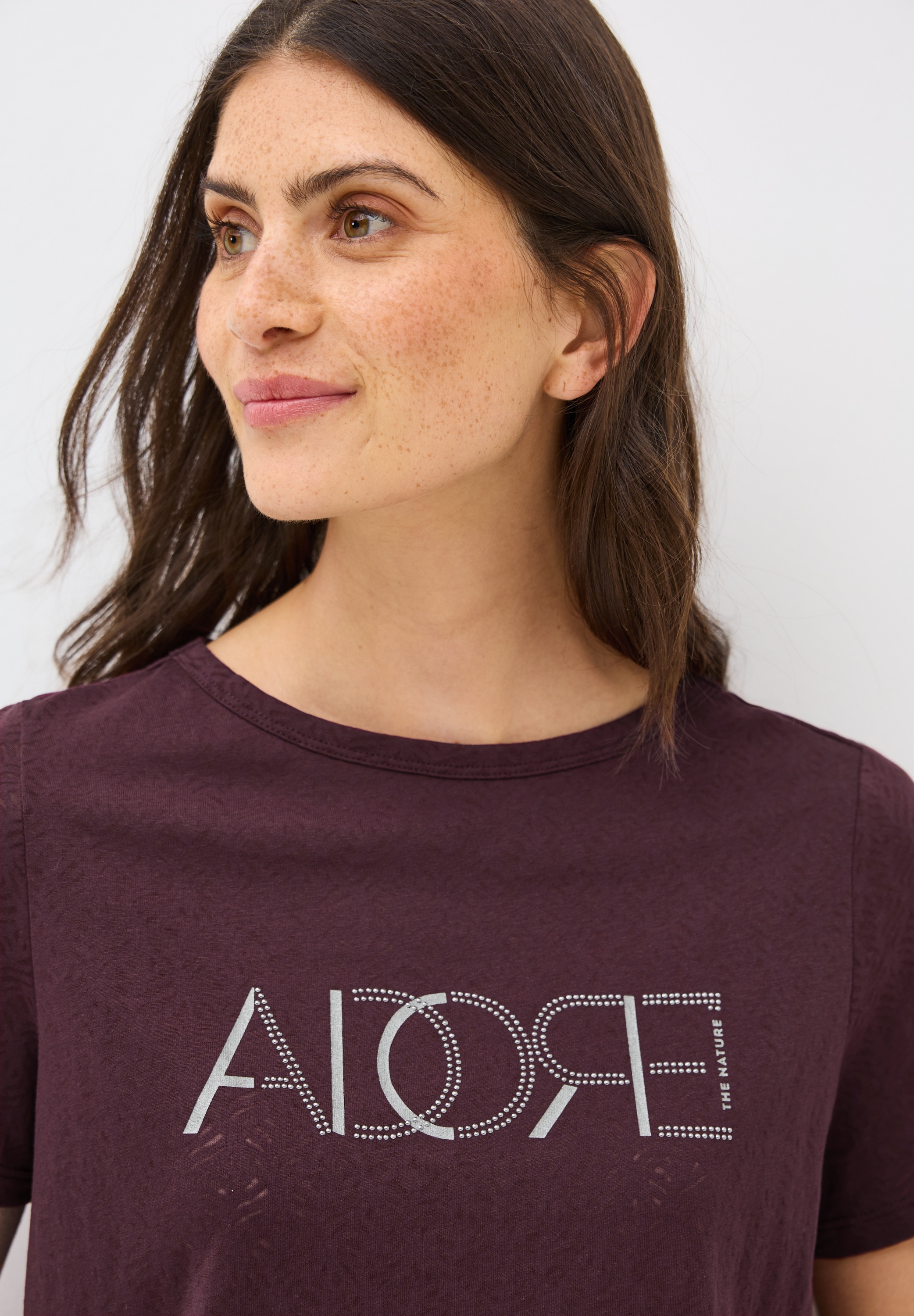 Cecil T-Shirt, in Ausbrenner-Optik mit Wording