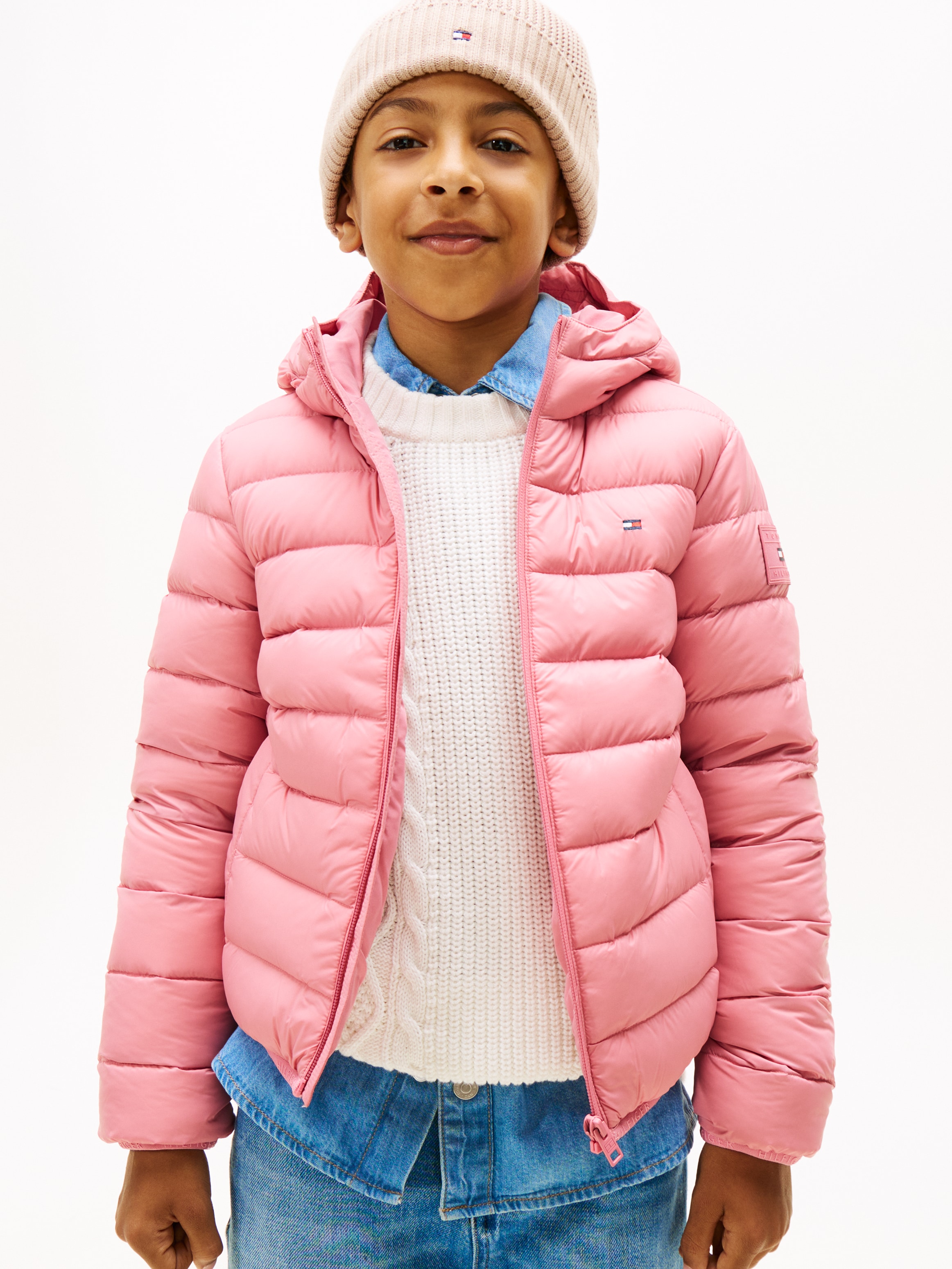 Tommy Hilfiger Steppjacke »U LIGHT DOWN HOODED JACKET« mit Kapuze Kinder bis 16 Jahre