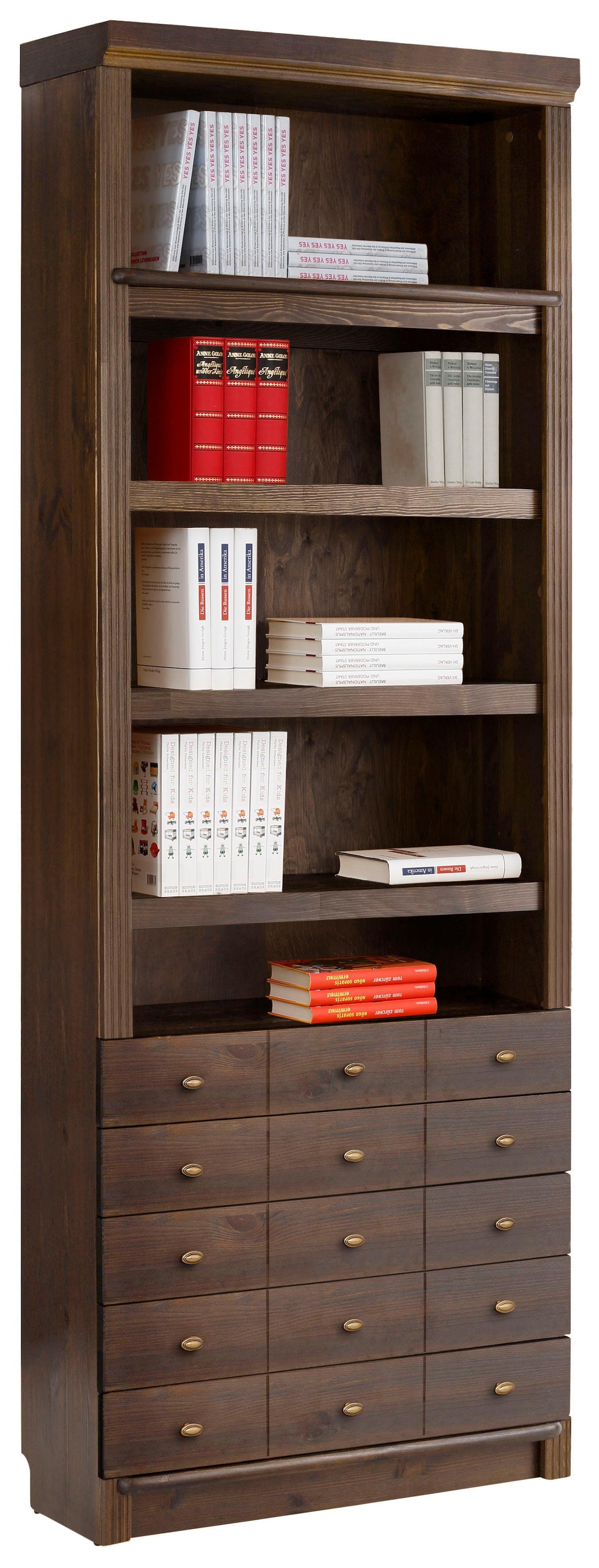 ✵ Home affaire Bücherregal »Soeren«, aus massiver Kiefer, in 2 Höhen, Tiefe  29 cm, mit 5 Schubkästen online bestellen | Jelmoli-Versand