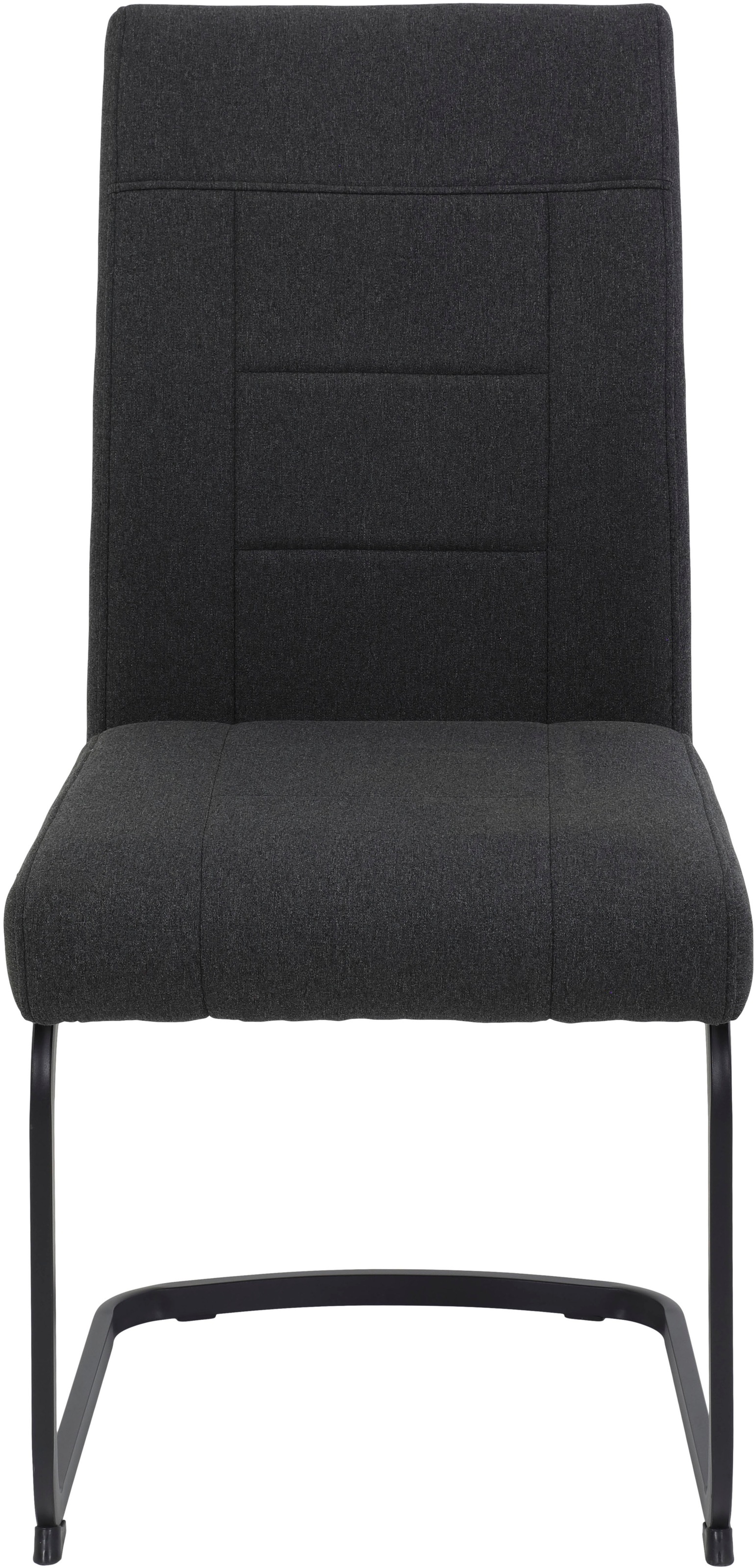 HELA Freischwinger »BRINDISI, Esszimmerstuhl«, (Set), 4 St., Webstoff-Flachgewebe, XL-Sitz,Federkorb,140kg belastbar,Zertifizierter "Waterfree" Stoff