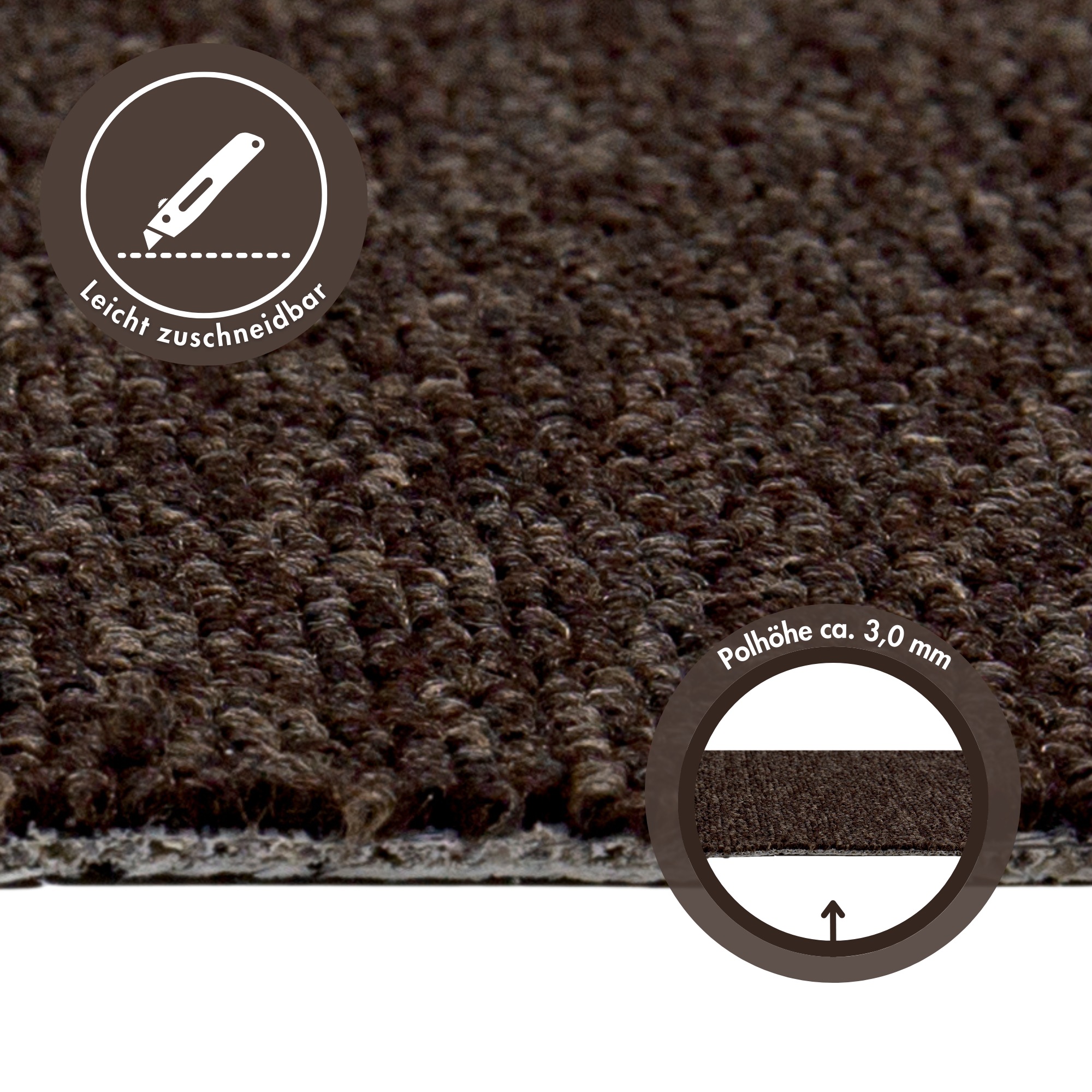 Andiamo Teppichboden »Rambo, Feinschlinge, Made in Netherlands«, rechteckig, 4,5 mm Höhe, meliert, Breite 400 cm oder 500 cm, strapazierfähig & pflegeleicht