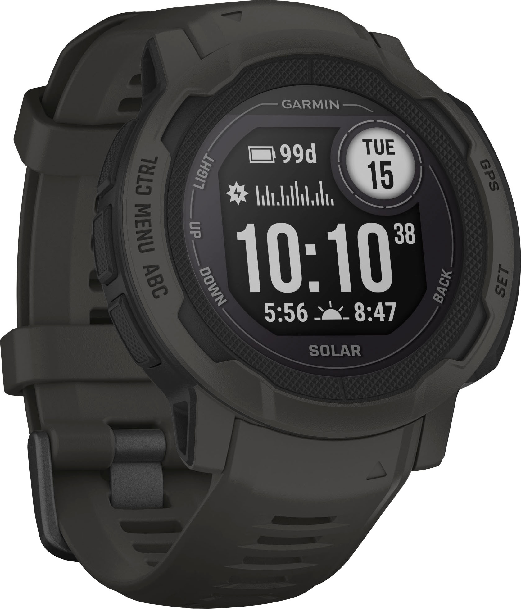 Garmin Smartwatch »INSTINCT 2 SOLAR« (2,3 cm / 0,9;Pulssensor;VO2max;Barometer;Beschleunigungssensor;Kompass (Magnetometer);Thermometer ″) Garmin