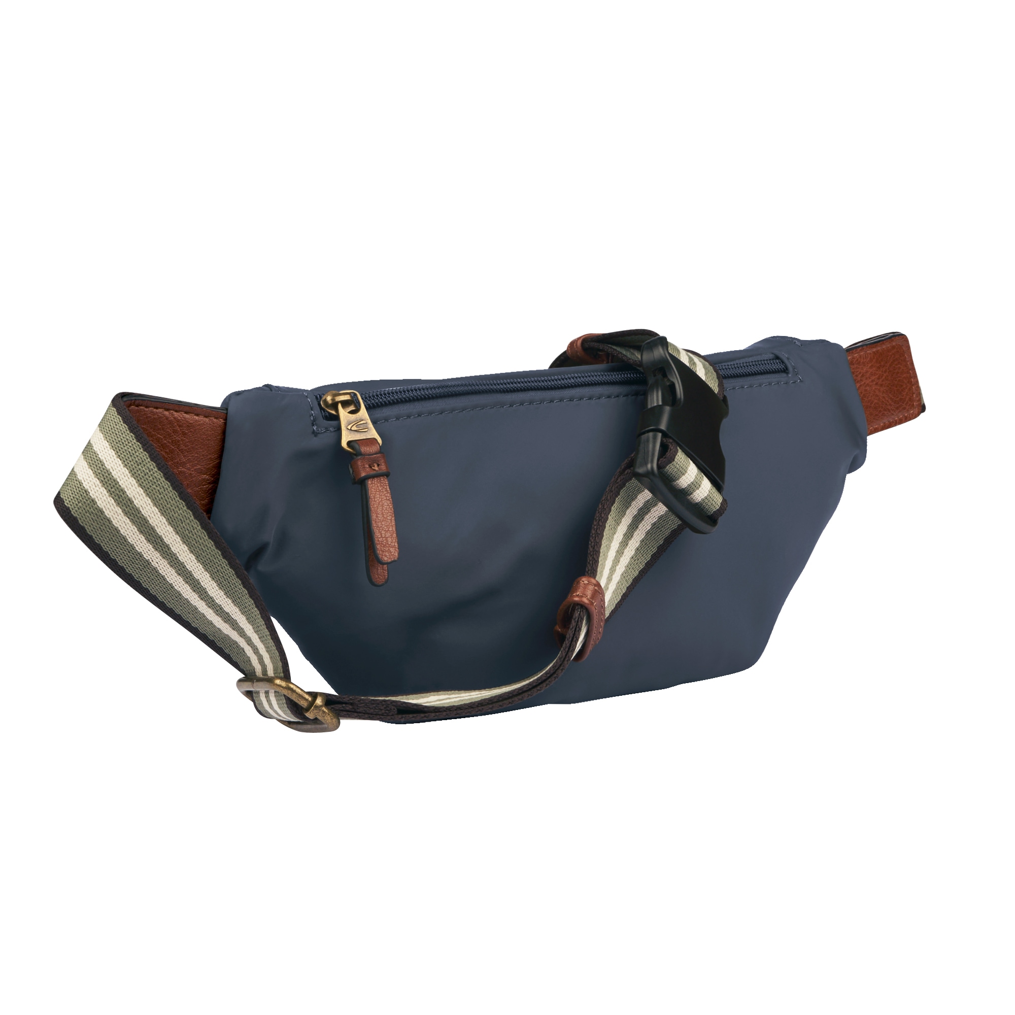 camel active Bauchtasche "Bari" aus hochwertigem matten Nylon mit gestreiftem Gewebeband