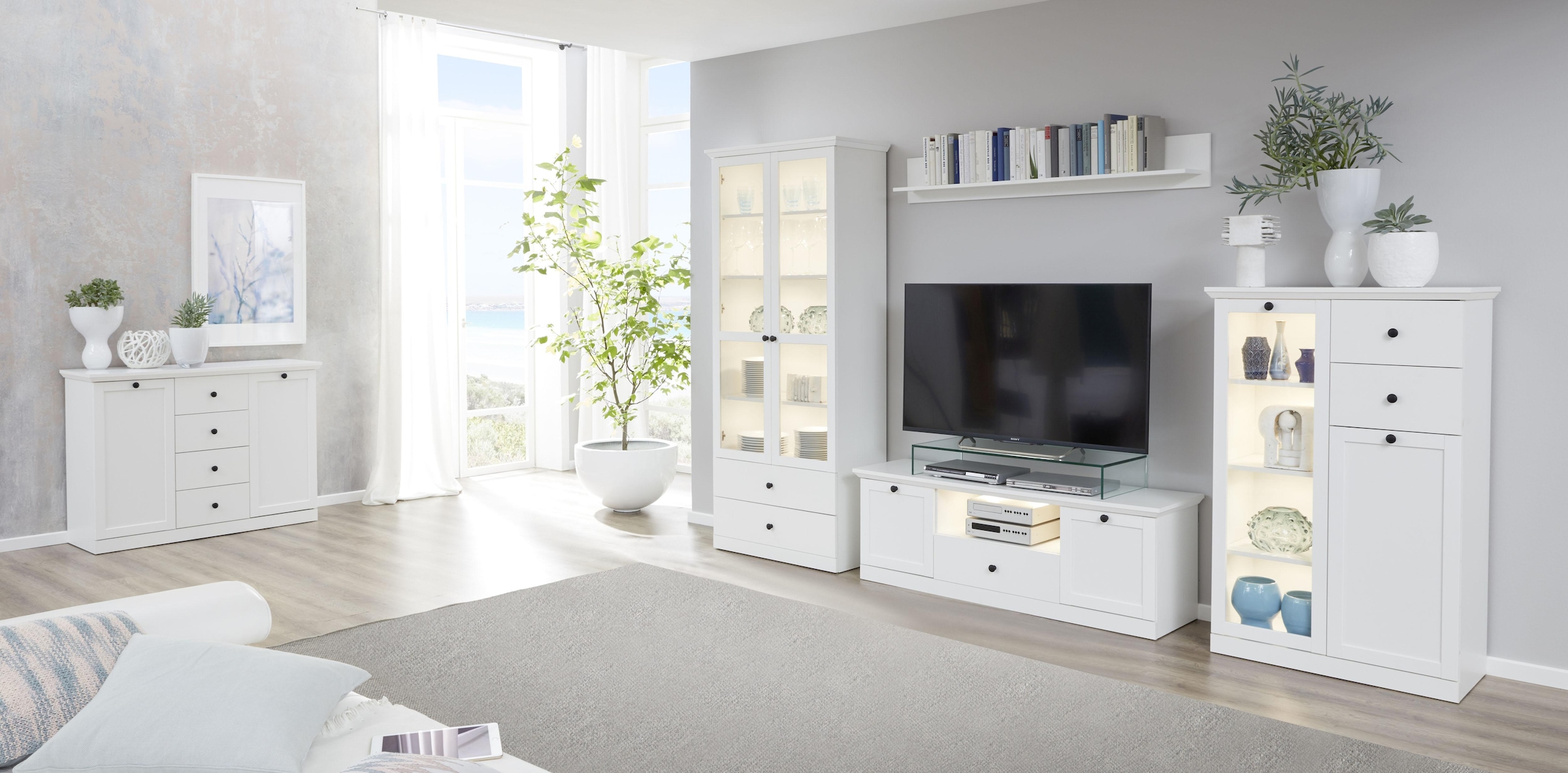 Home affaire Sideboard »Örebro«, Kommode, zeitloser Landhausstil, mit Vollauszug