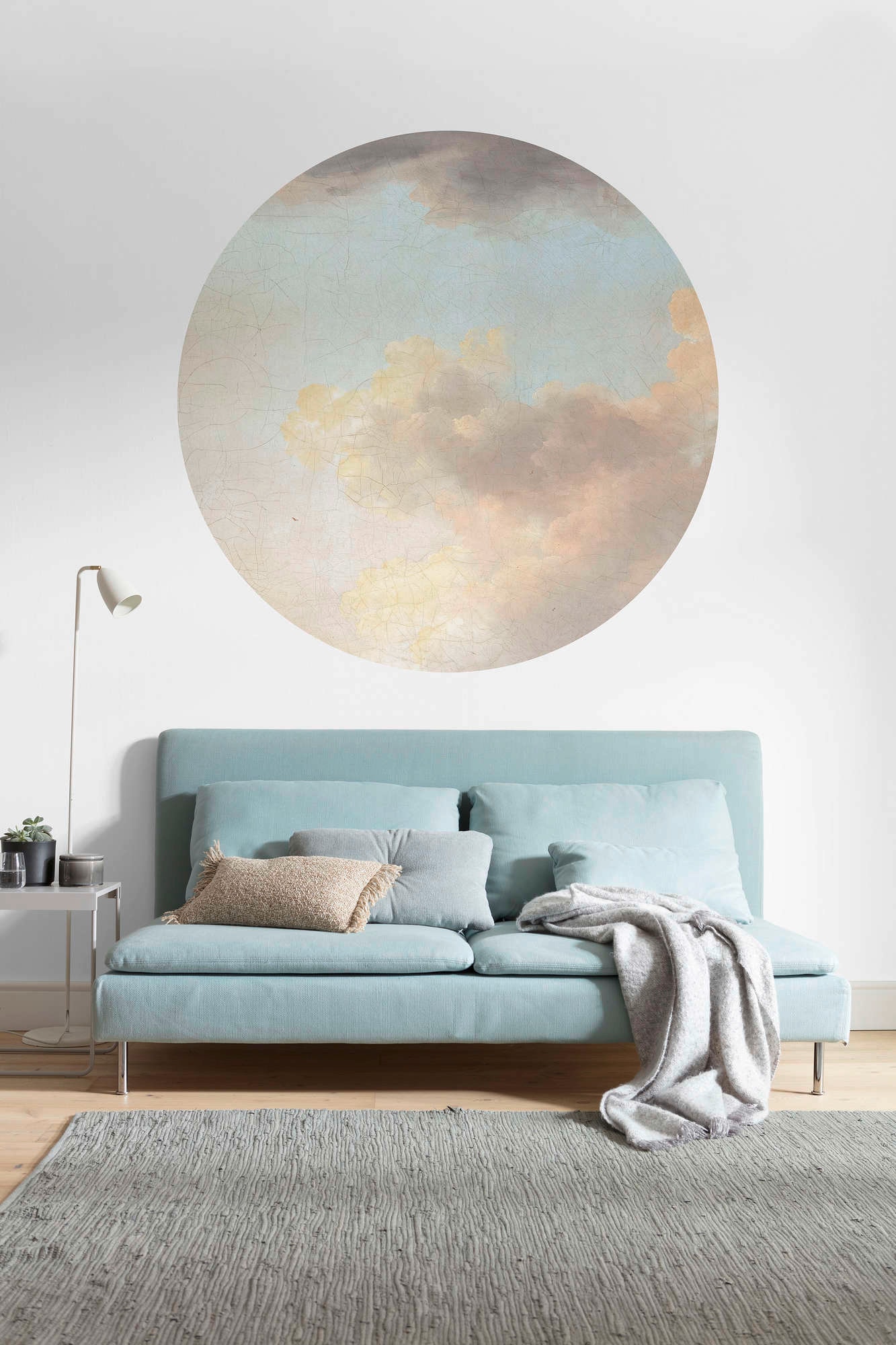 Komar Vliestapete »Relic Clouds«, 125x125 cm (Breite x Höhe), rund und selbstklebend