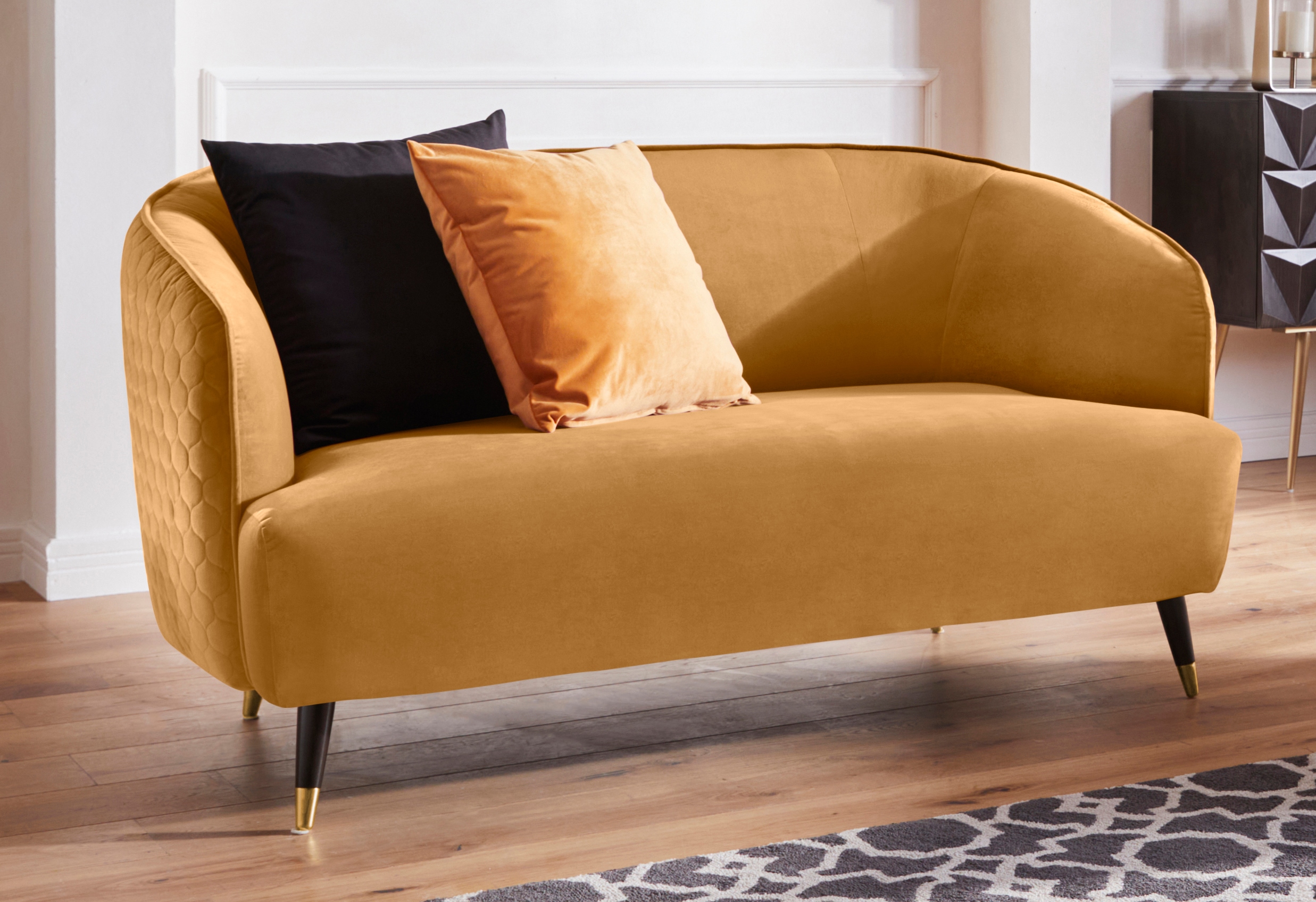 Home affaire 2-Sitzer "Oradea" mit eleganter Steppung auf Rückseite der Rückenlehne