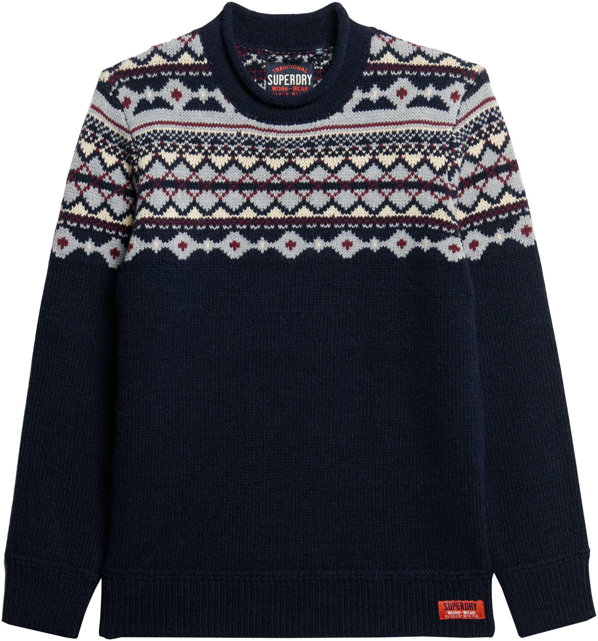 Superdry Rundhalspullover »FAIRISLE KNIT CREW JUMPER«